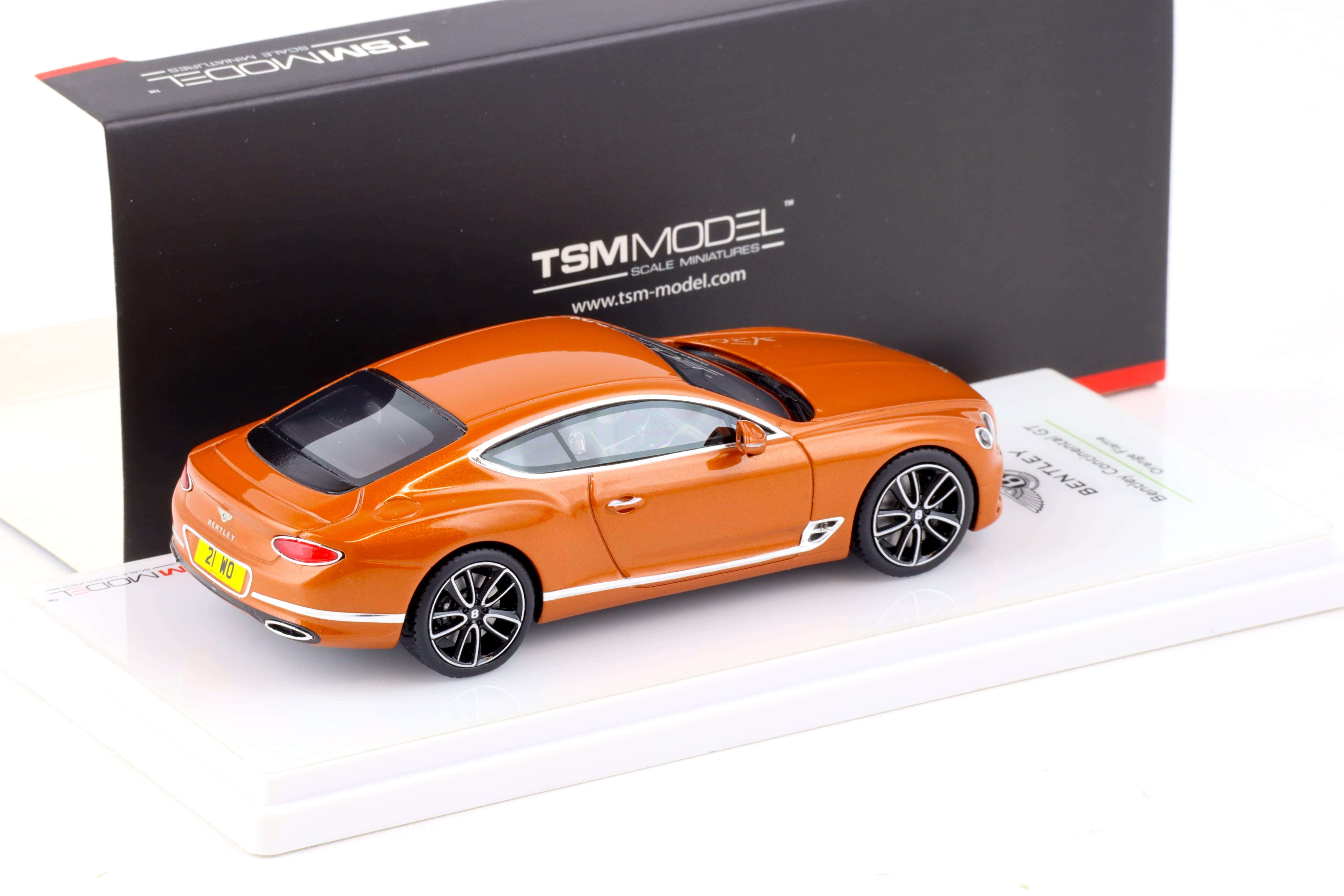 1:43 TSM Model Bentley Continental GT Coupe orange flame TSM430377