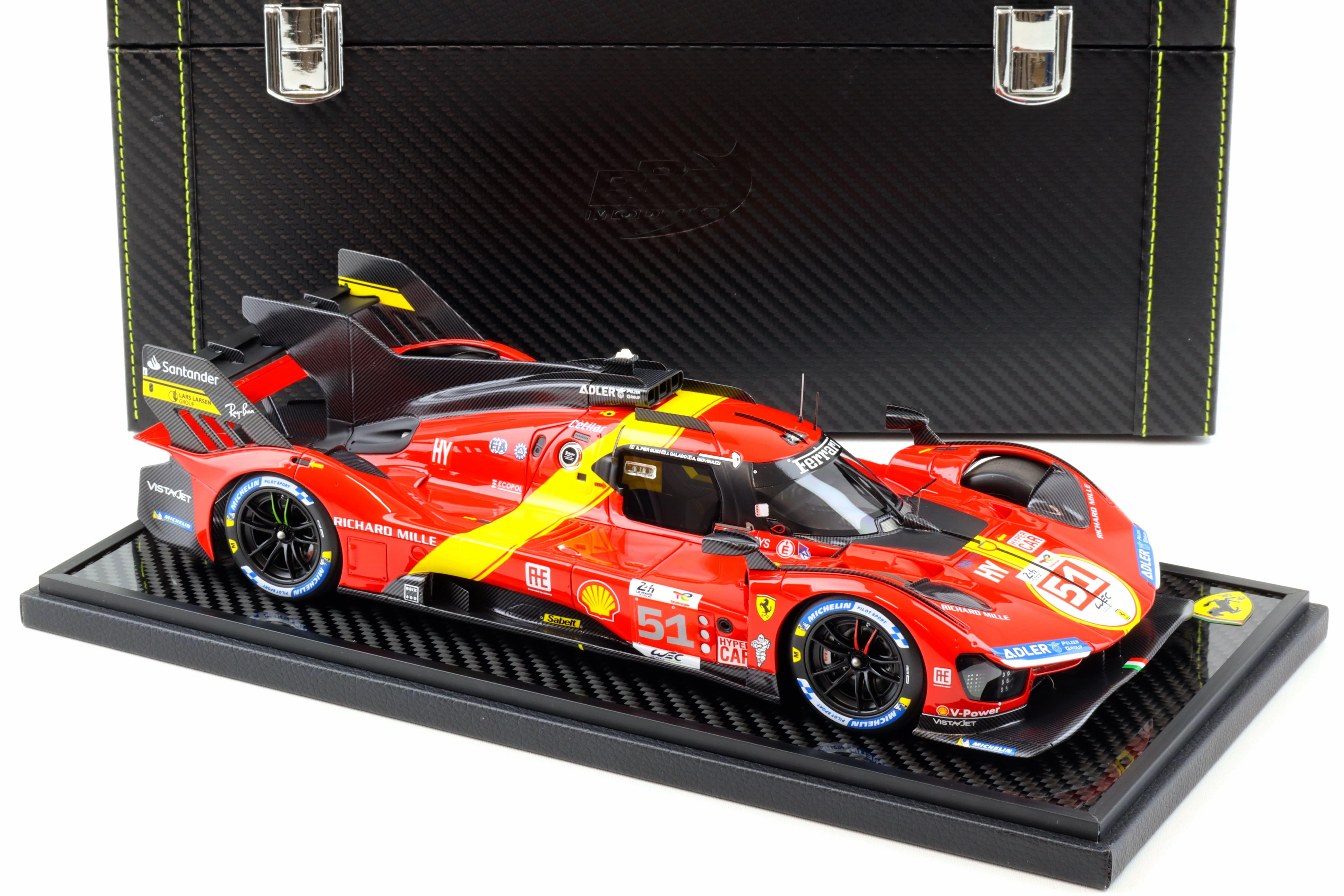 1:18 BBR Ferrari 499P Winner 24h Le Mans 2023 Car #51 Special Pack - Limited 499 pcs.