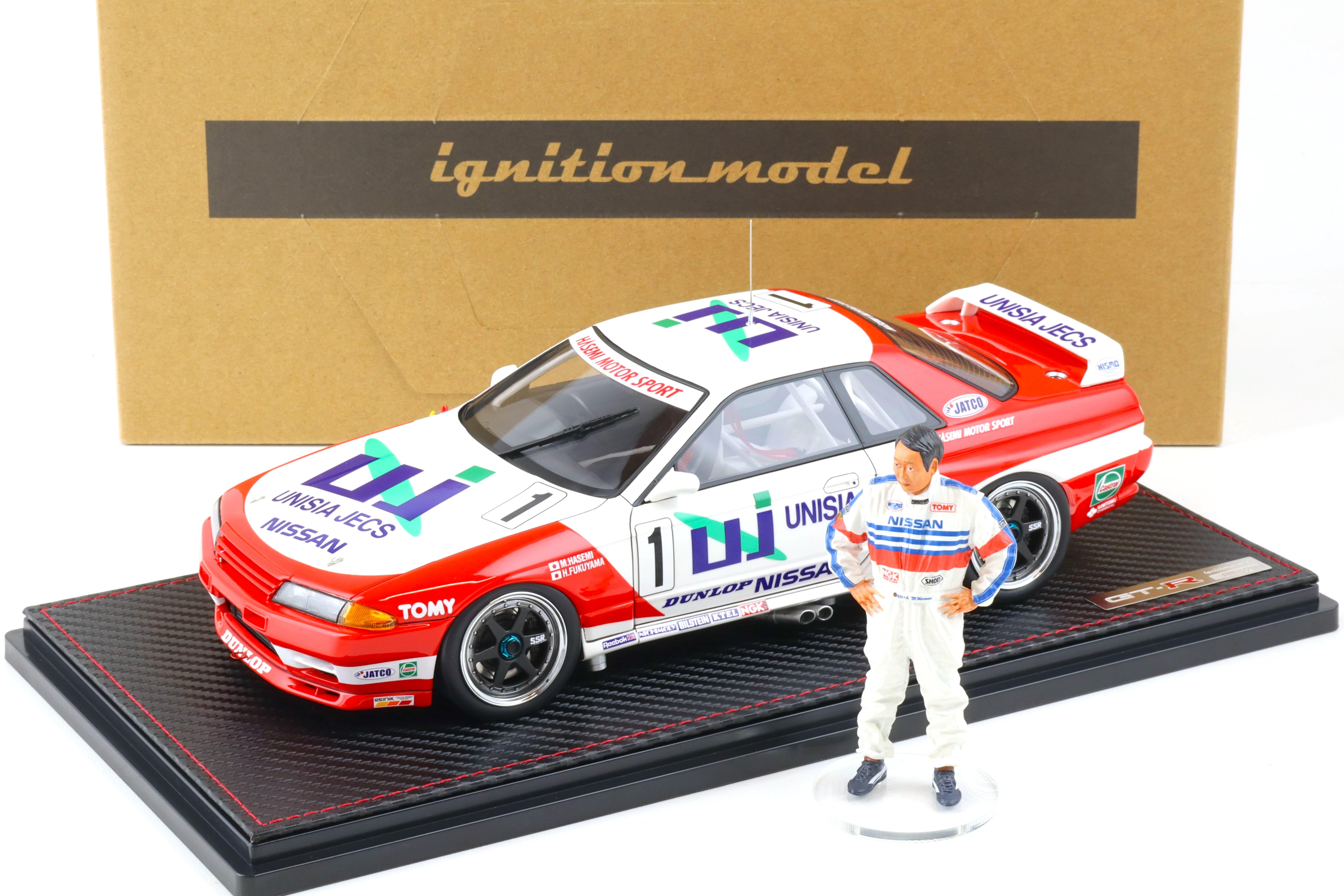 1:18 Ignition Model IG2778 Nissan UNISIA JECS Skyline #1 GTC 1993 with Mr. Hasemi