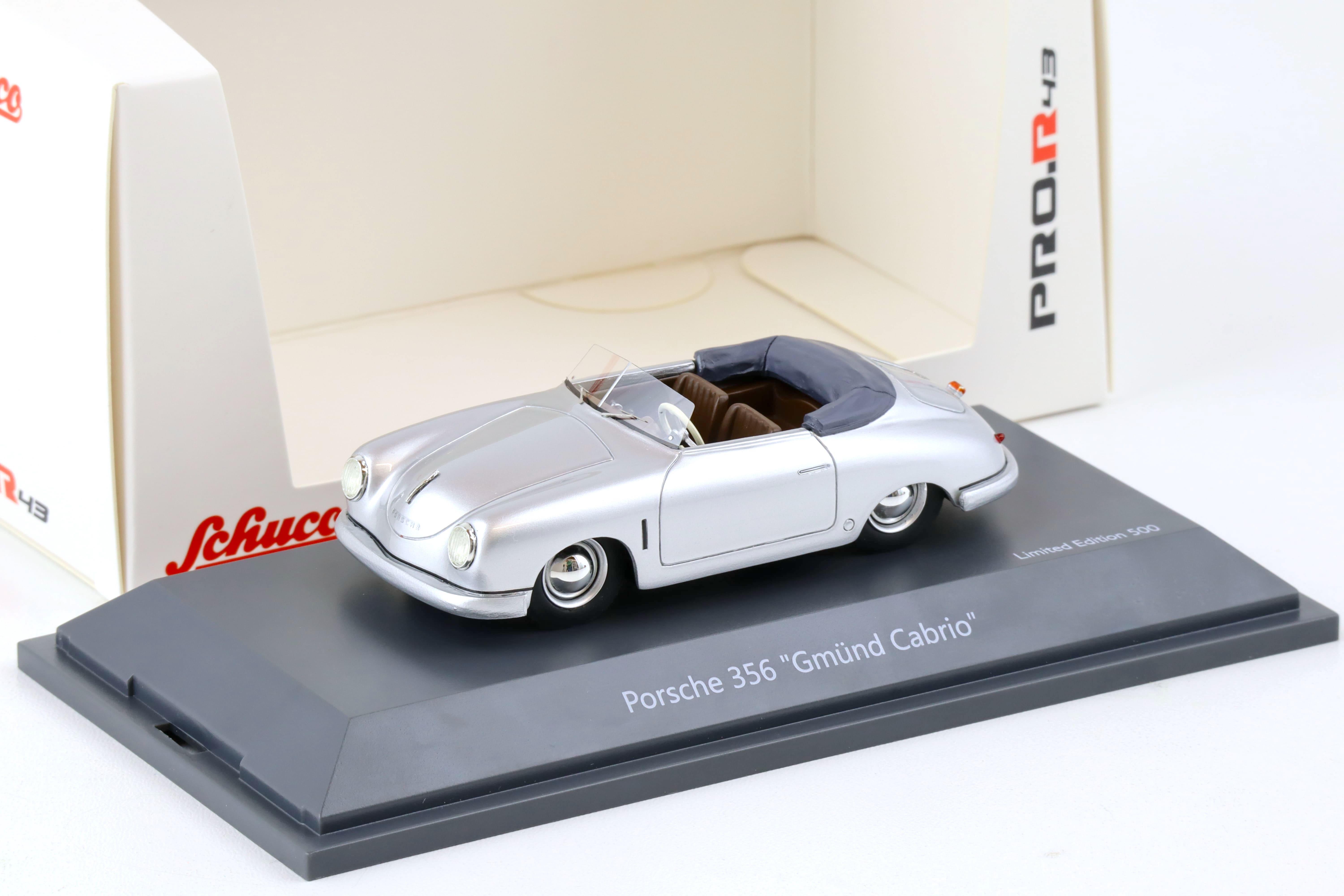 1:43 Schuco PRO.R43 Porsche 356 Gmünd Cabrio silver 450913100