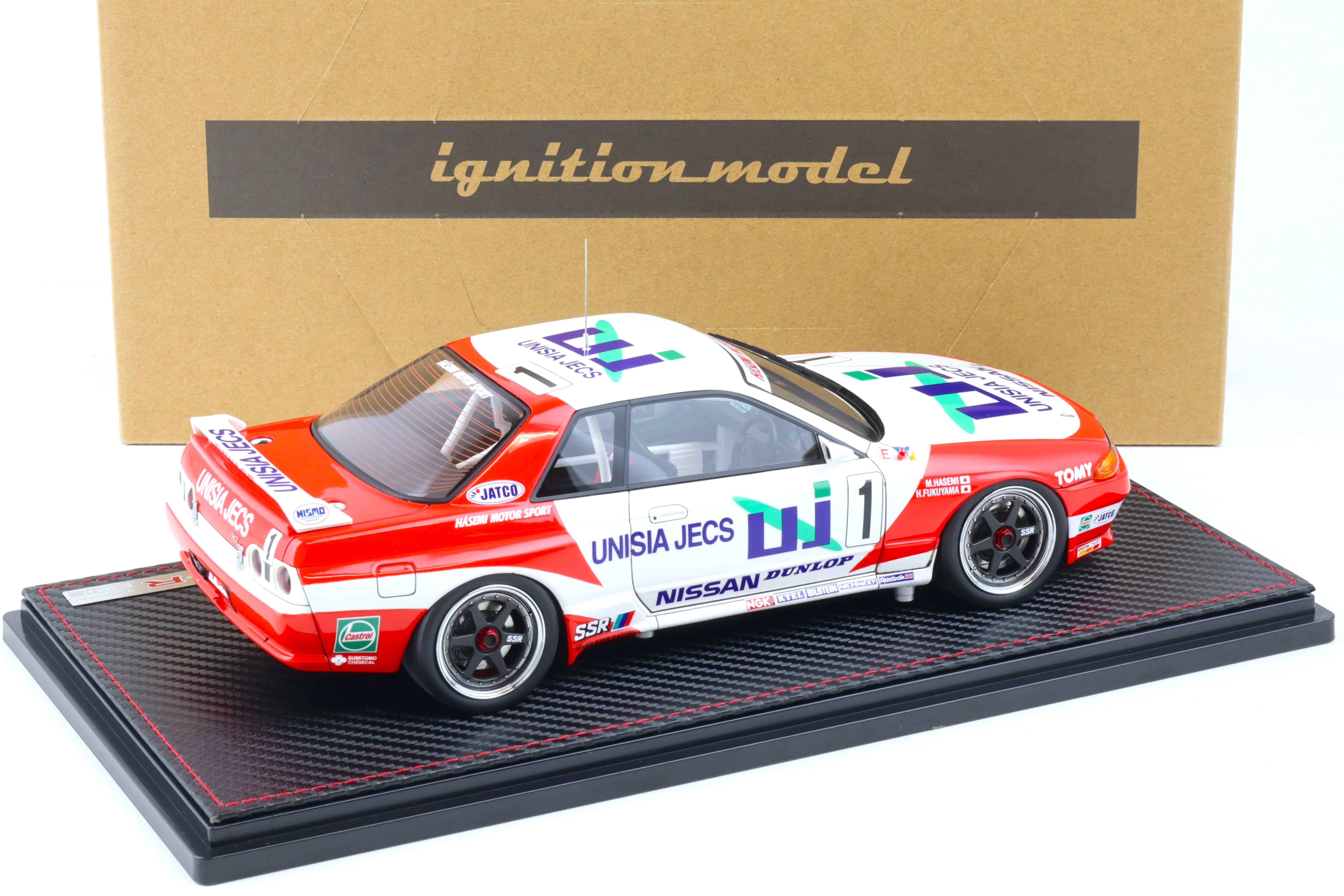 1:18 Ignition Model IG2778 Nissan UNISIA JECS Skyline #1 GTC 1993 with Mr. Hasemi