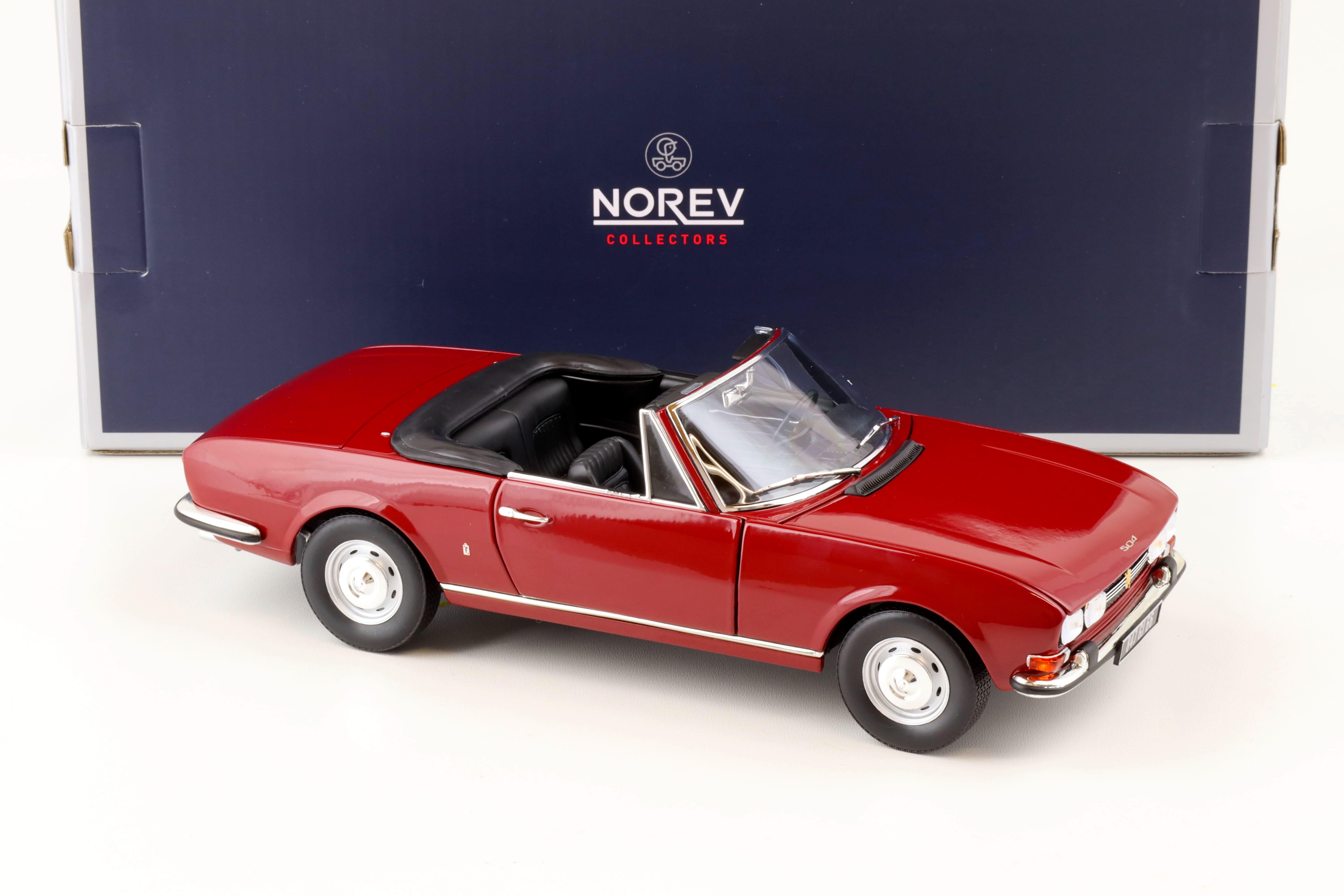 1:18 Norev Peugeot 504 Cabriolet 1969 Andalou red 184818