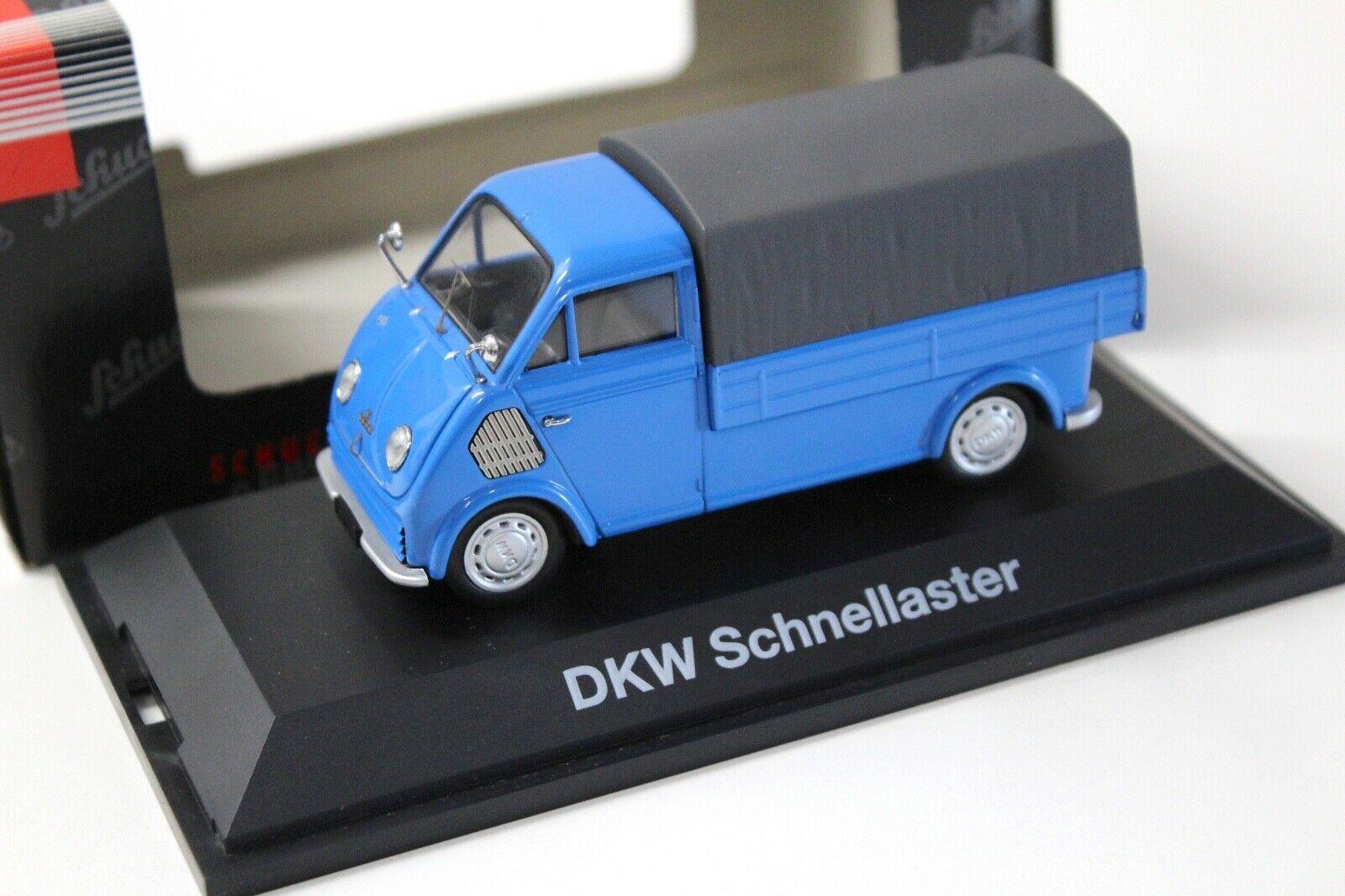 1:43 Schuco DKW Schnelllaster Pritsche/ Plane blue 