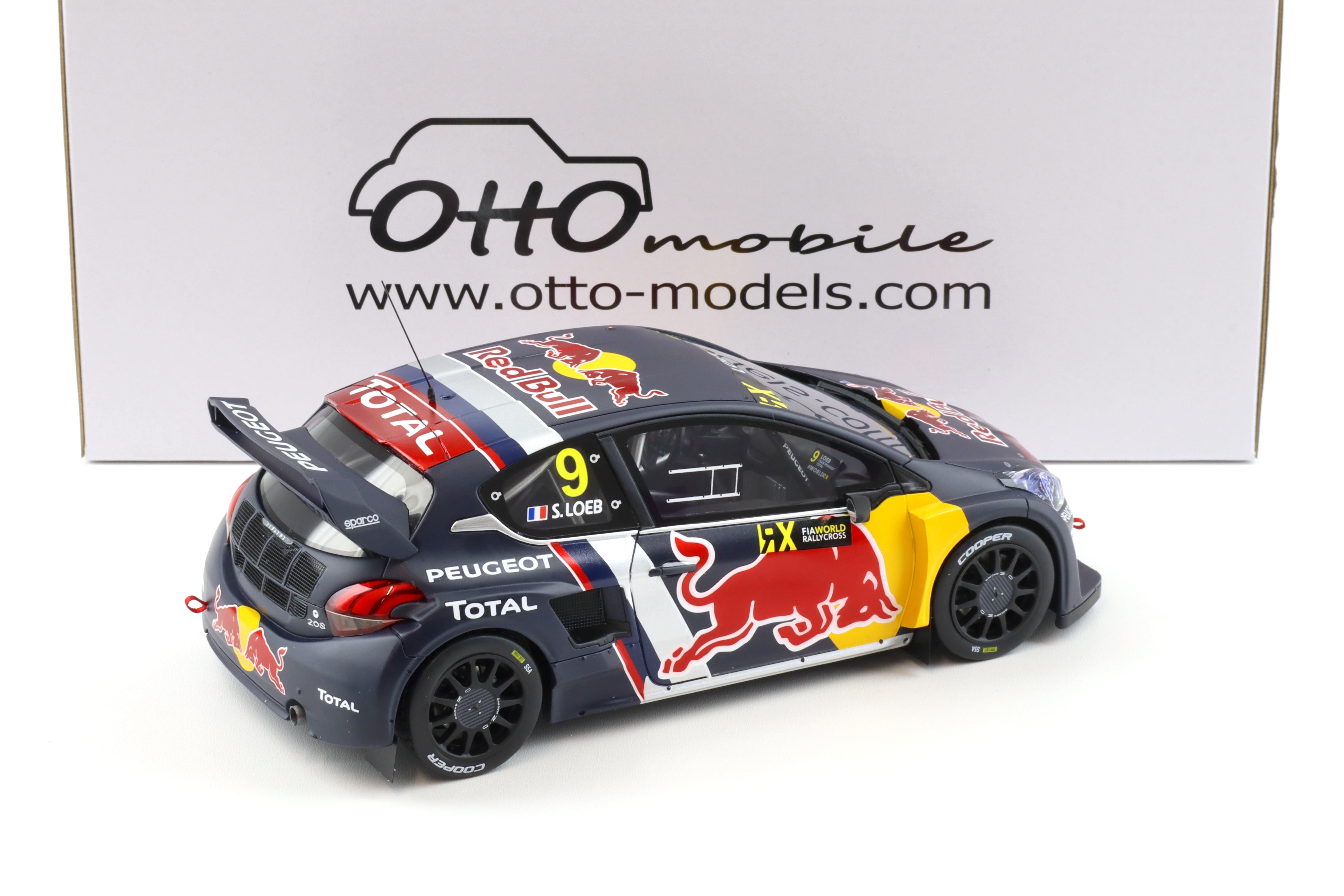 1:18 OTTO mobile OT455 Peugeot 208 WRX Belgium GP 2018 S.Loeb #9 Red Bull