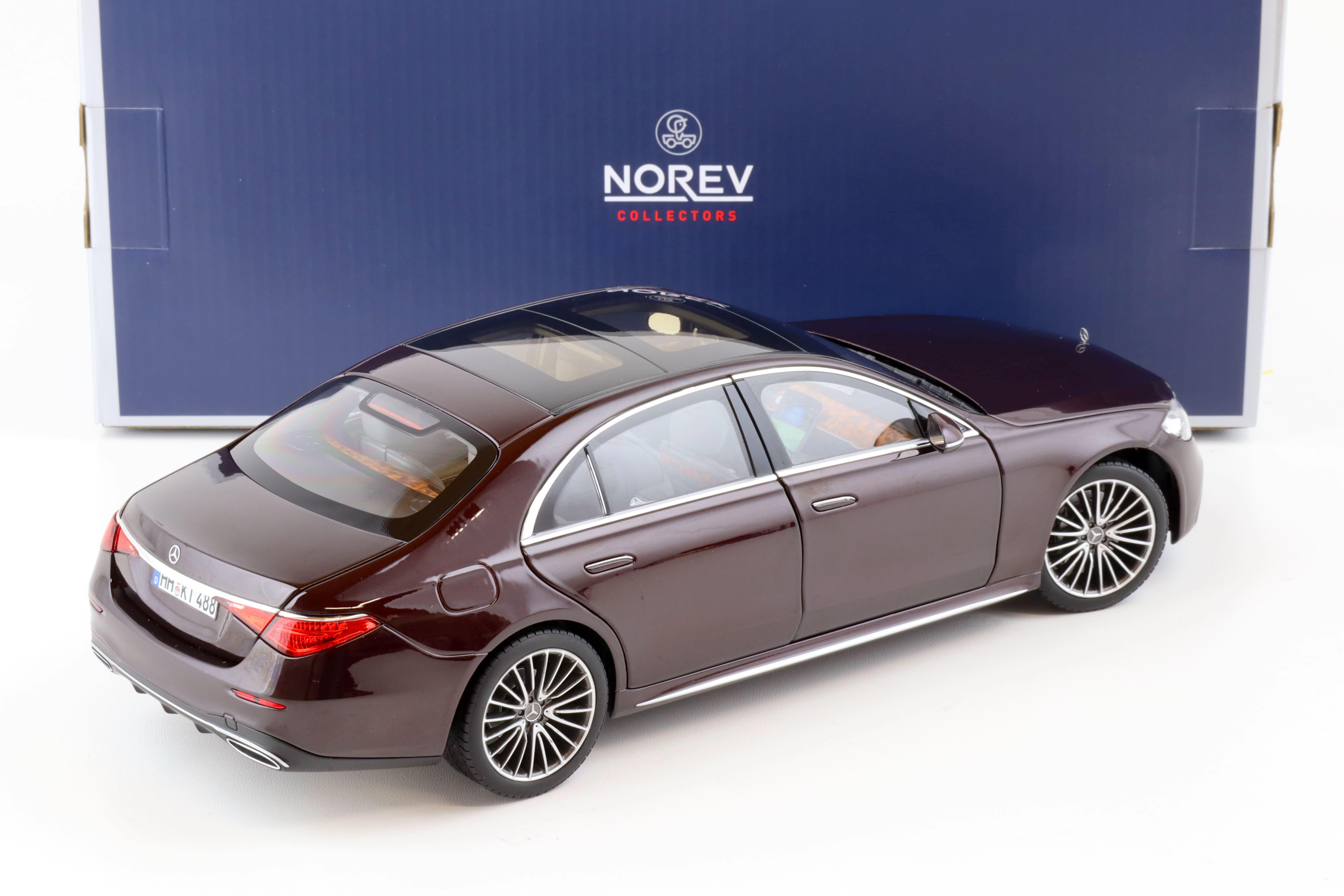 1:18 Norev Mercedes S-Klasse AMG-Line Limousine 2021 dark red metallic 183804