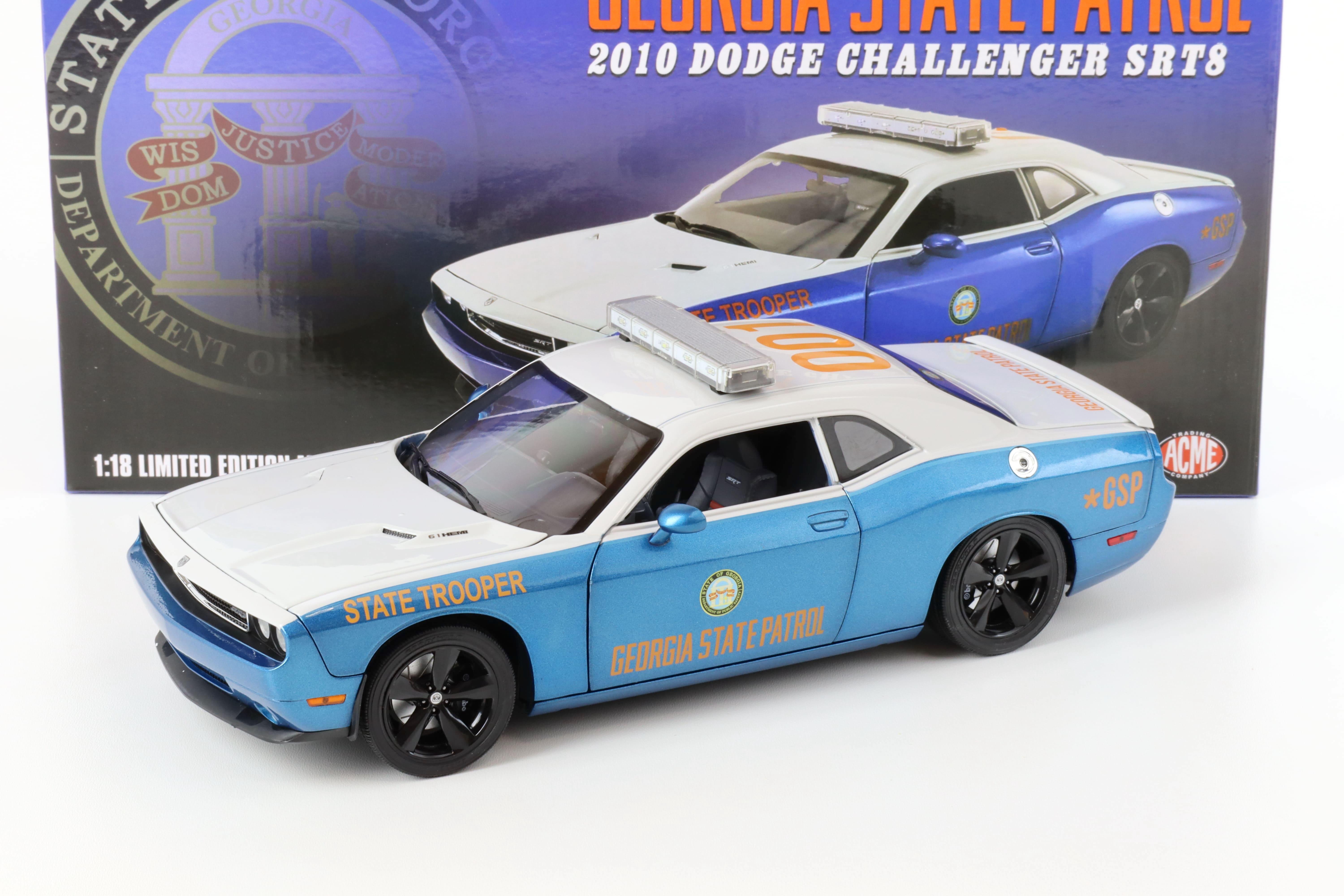 1:18 ACME 2010 Dodge Challenger SRT8 Georgia State Police with LED light Bar