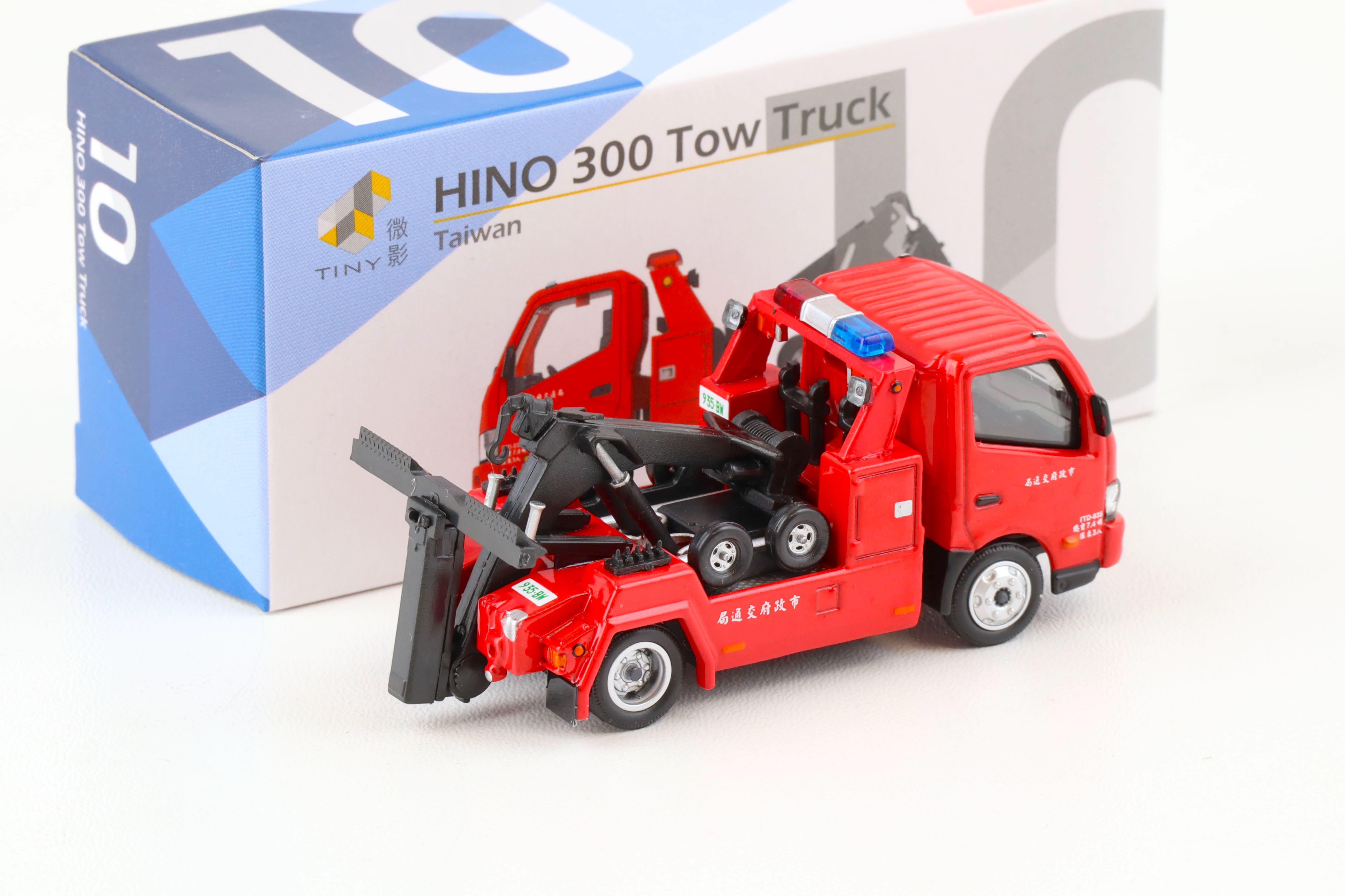 1:64 TINY HINO 300 Tow Truck Abschlepper Taiwan red