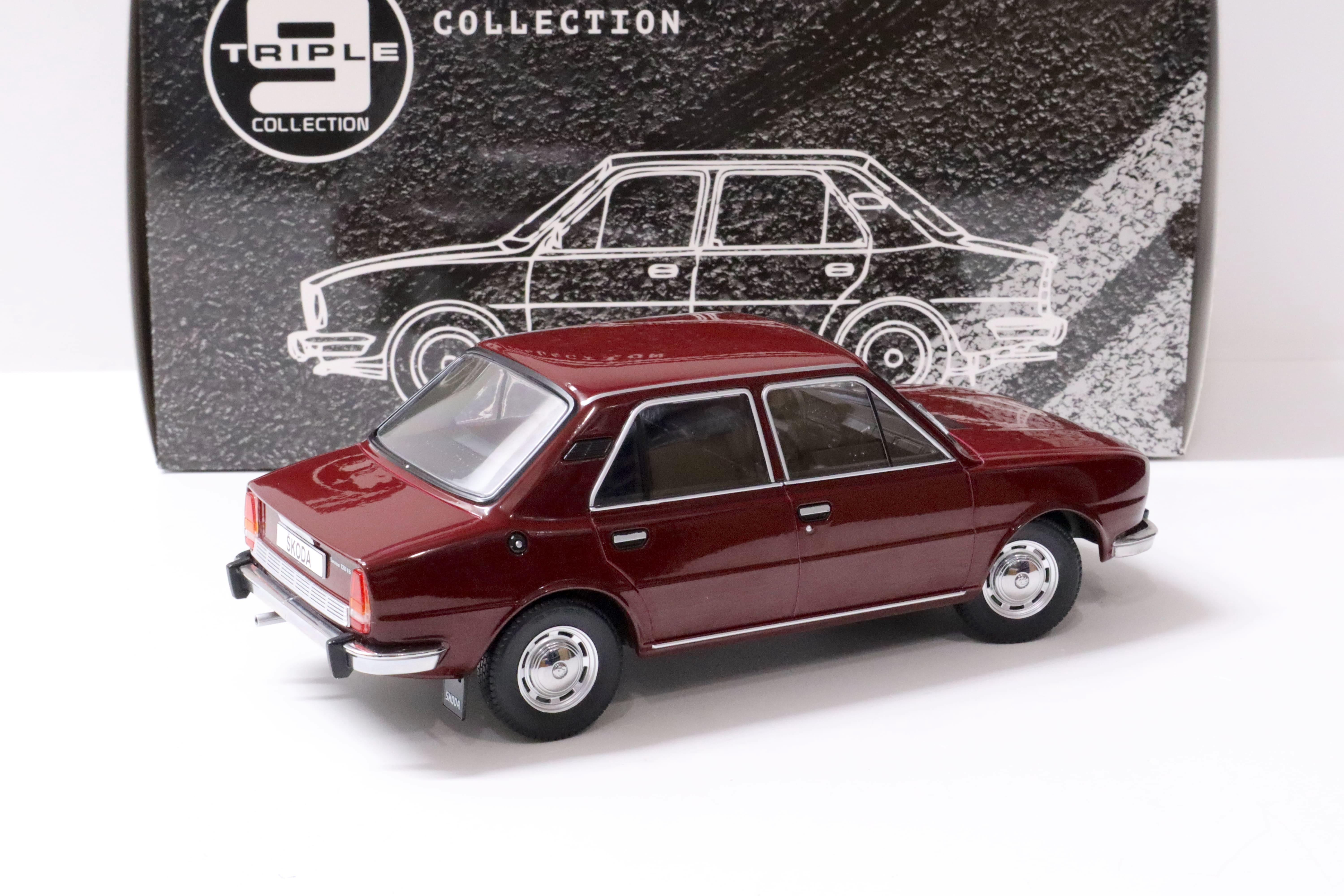 1:18 Triple9 1976 Skoda 120LS Sedan dark red Die-Cast