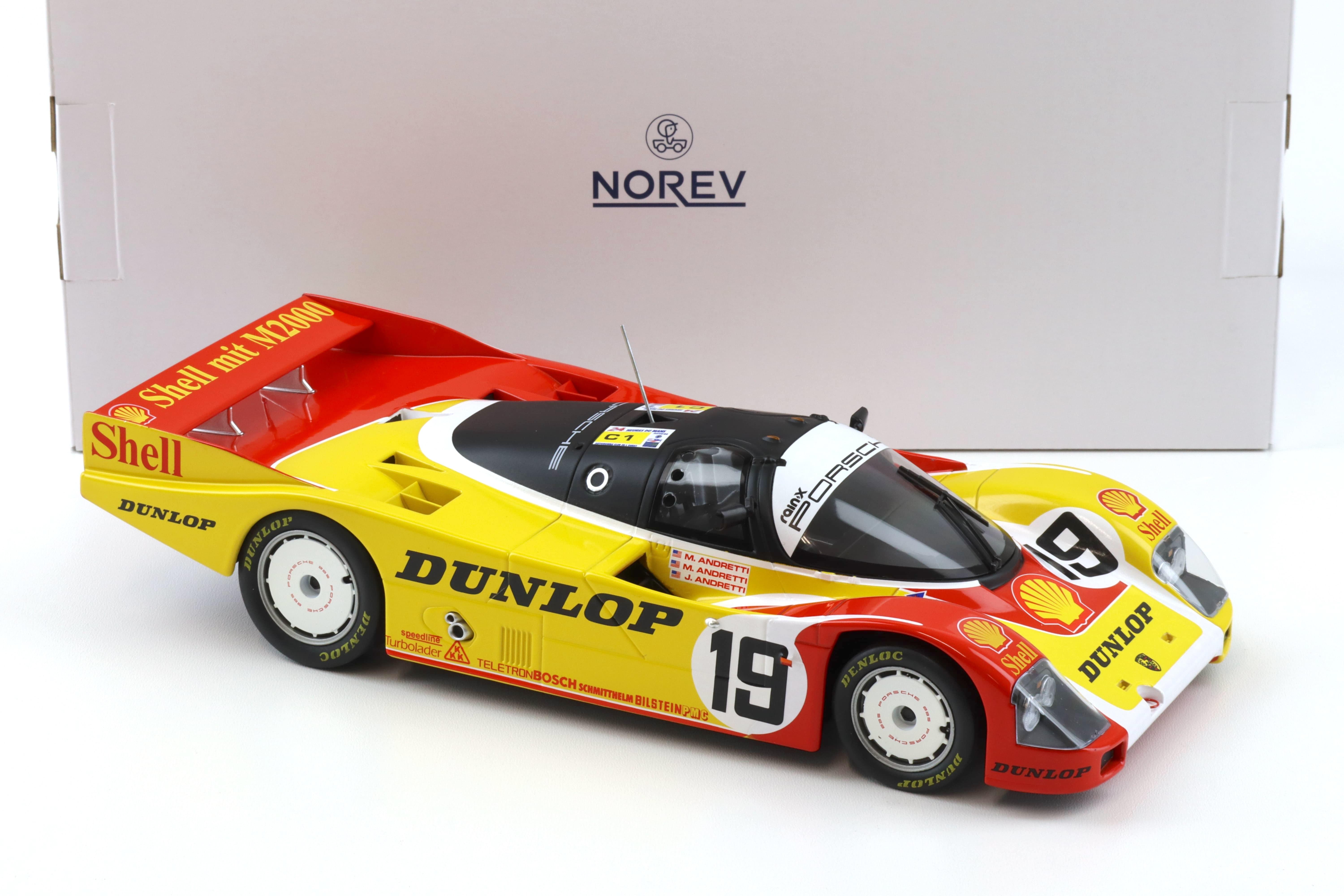 1:18 Norev Porsche 962 France 24h 1988 SHELL #19 Andretti - Limited 1000 pcs.