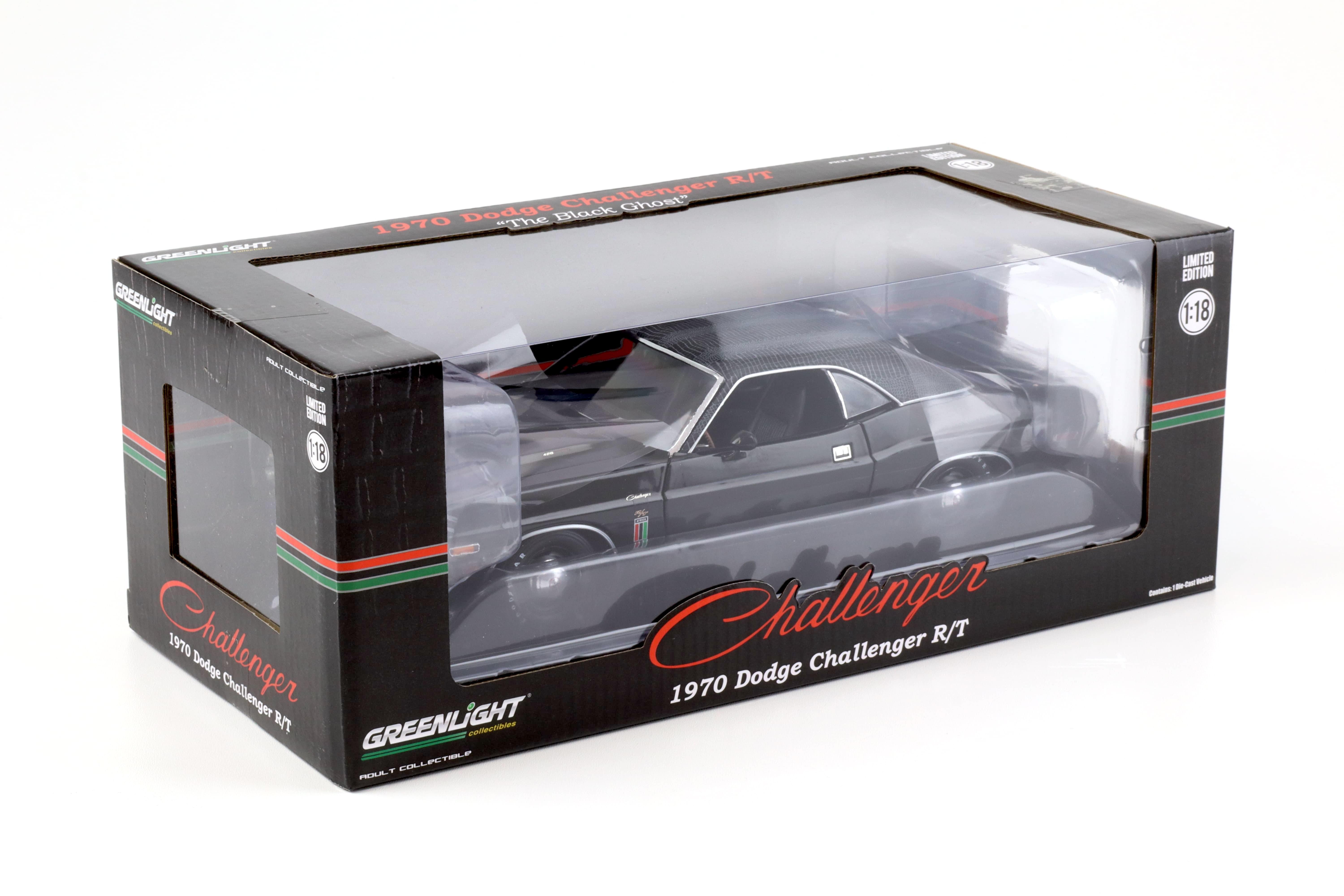 1:18 Greenlight 1970 Dodge Challenger R/T 426 Hemi Coupe THE BLACK GHOST