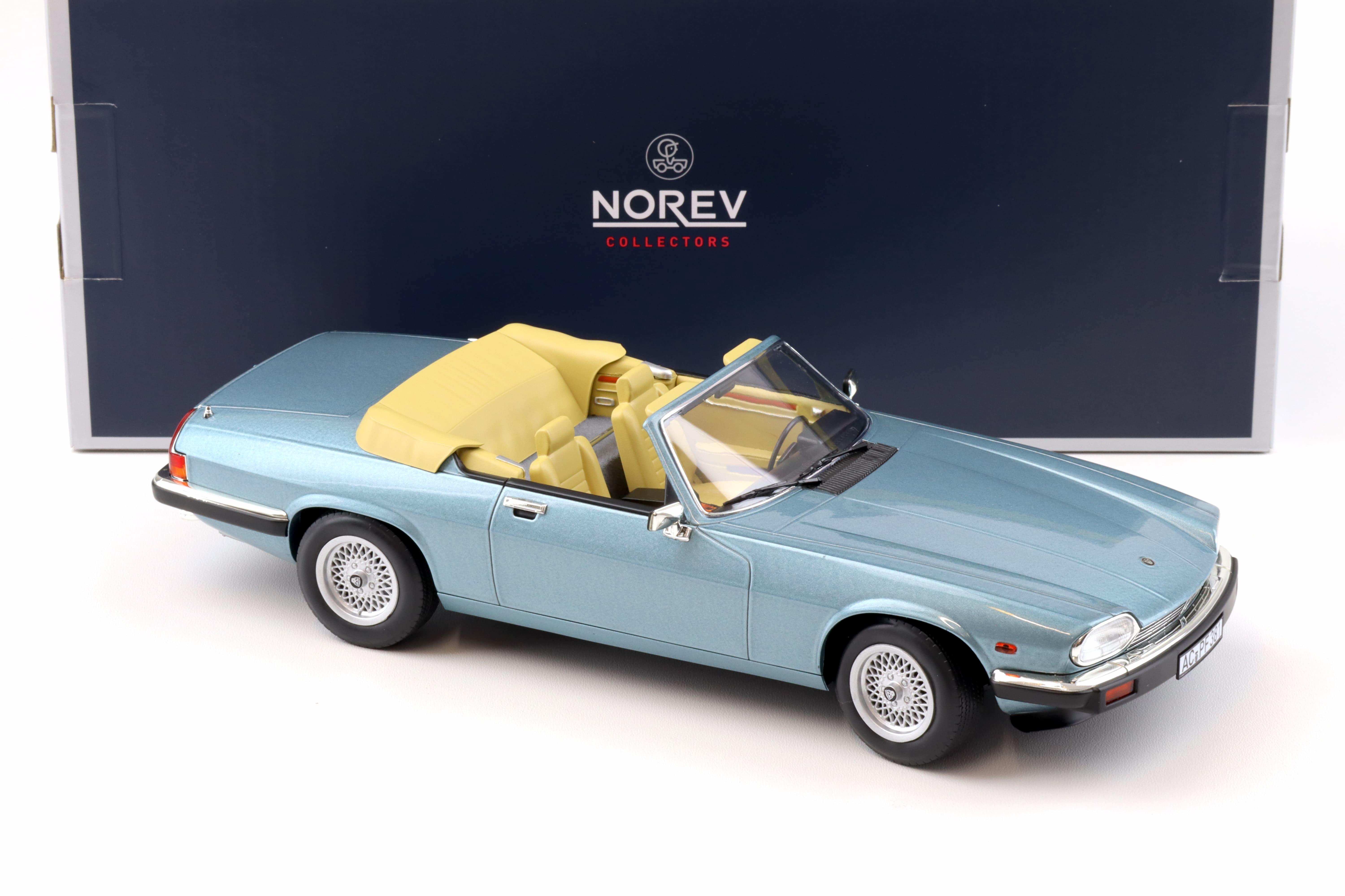 1:18 Norev Jaguar XJ-S 5.3 H.E. Convertible 1988 light blue metallic