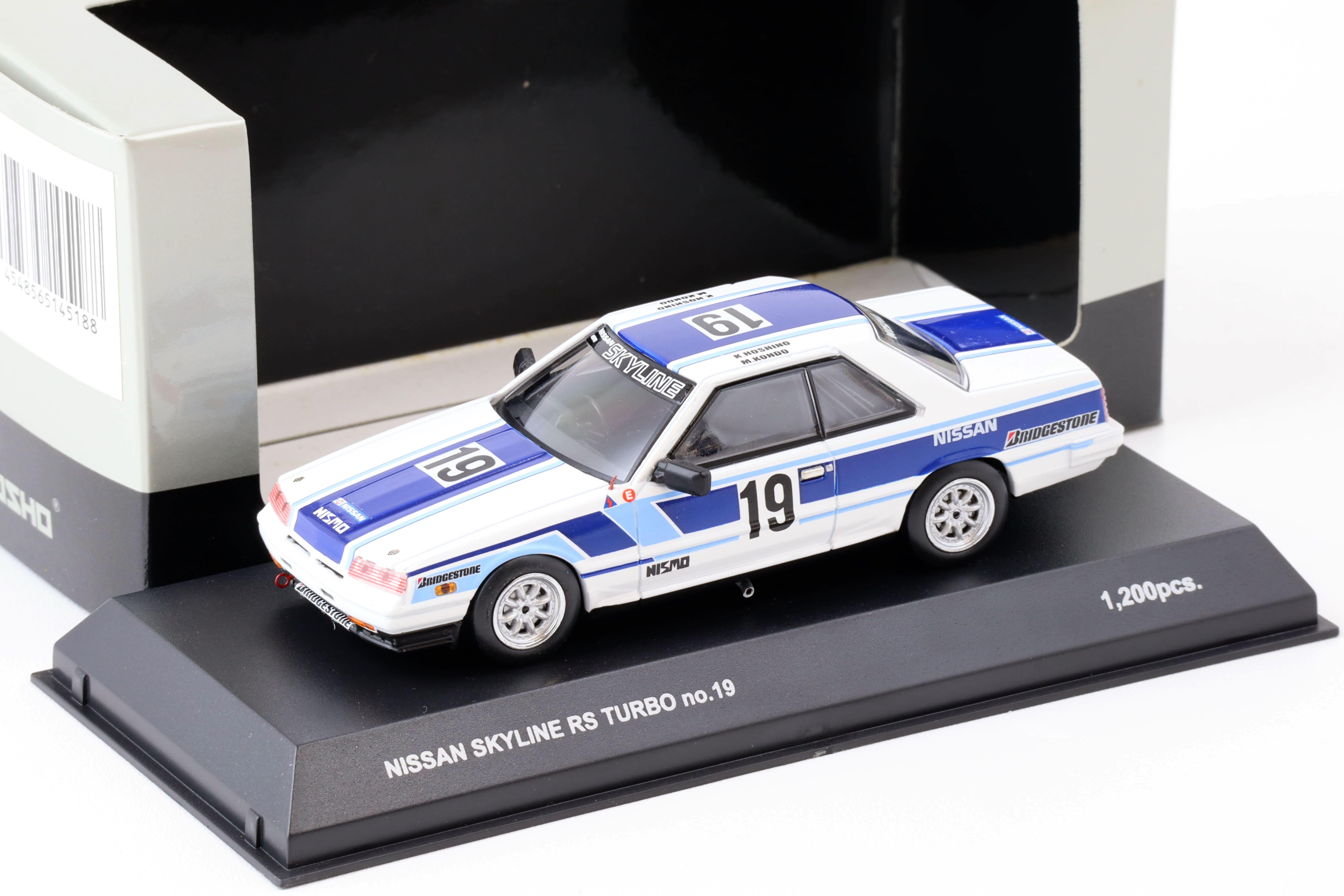 1:43 Kyosho Nissan Skyline RS Turbo (R30) Gr.A #19 blue/ white 1985