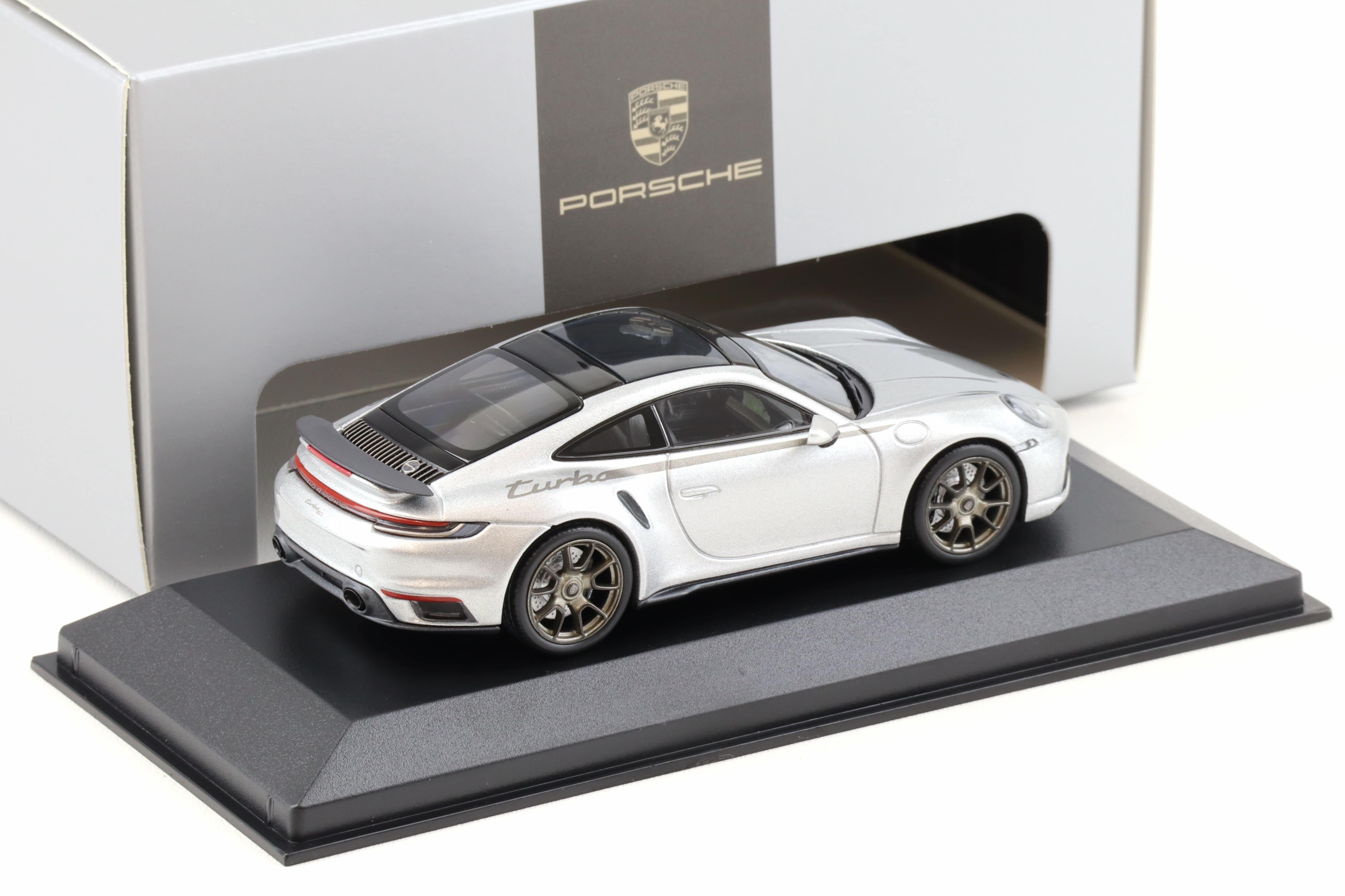 1:43 Minichamps Porsche 911 (992) Turbo S Coupe 50 Jahre Turbo silver WAP DEALER