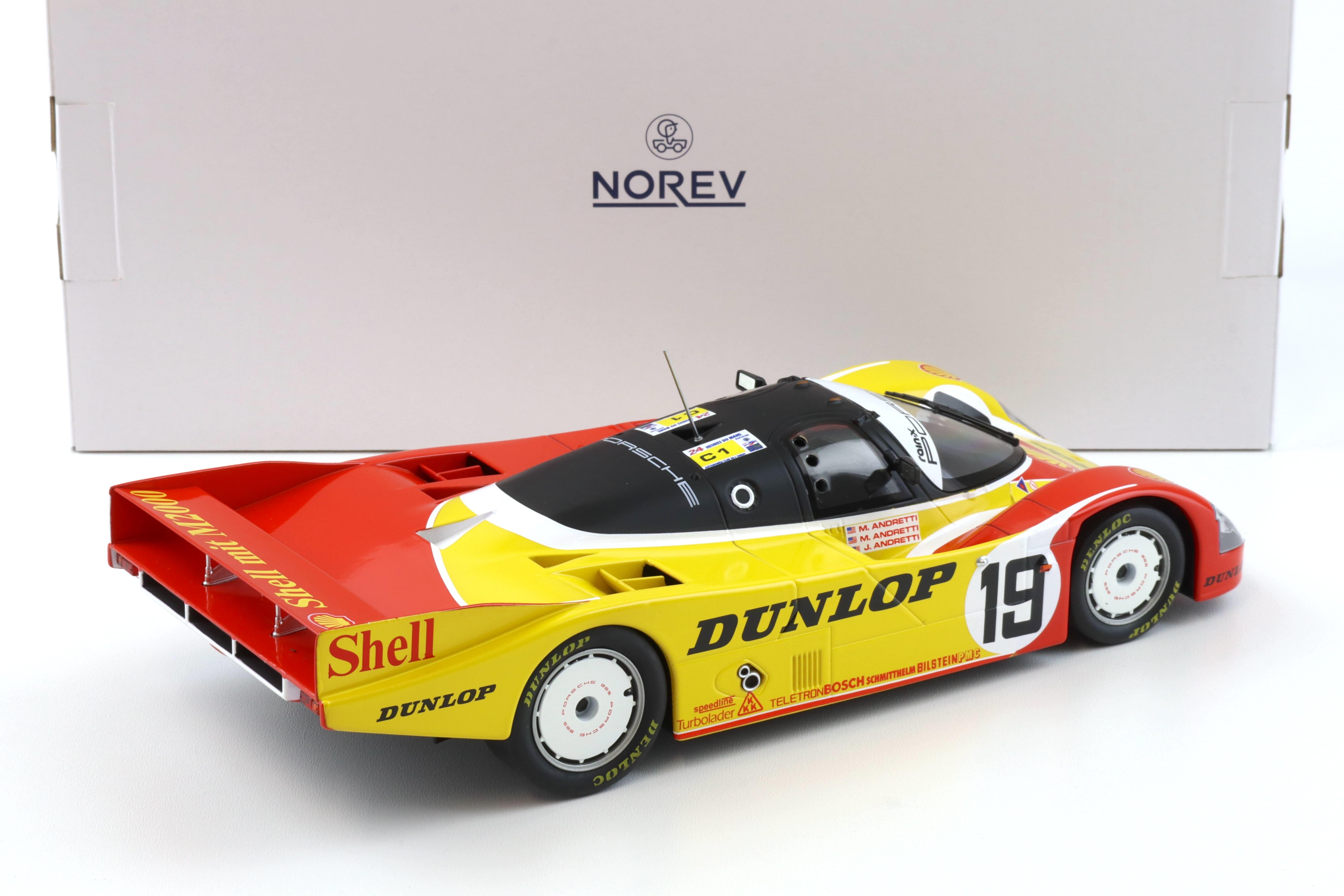 1:18 Norev Porsche 962 France 24h 1988 SHELL #19 Andretti - Limited 1000 pcs.