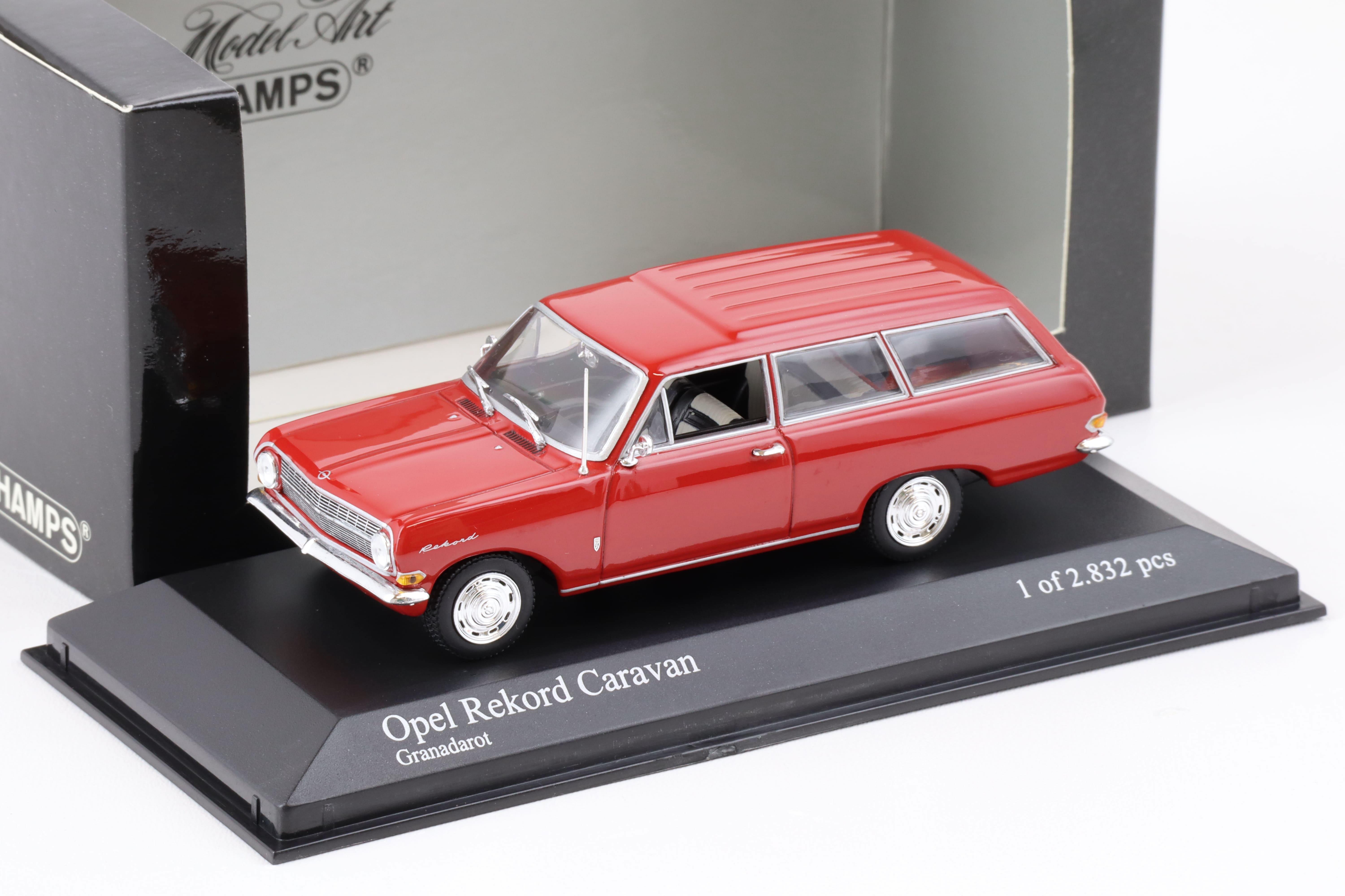 1:43 Minichamps Opel Rekord A Caravan Break Granada red 1962