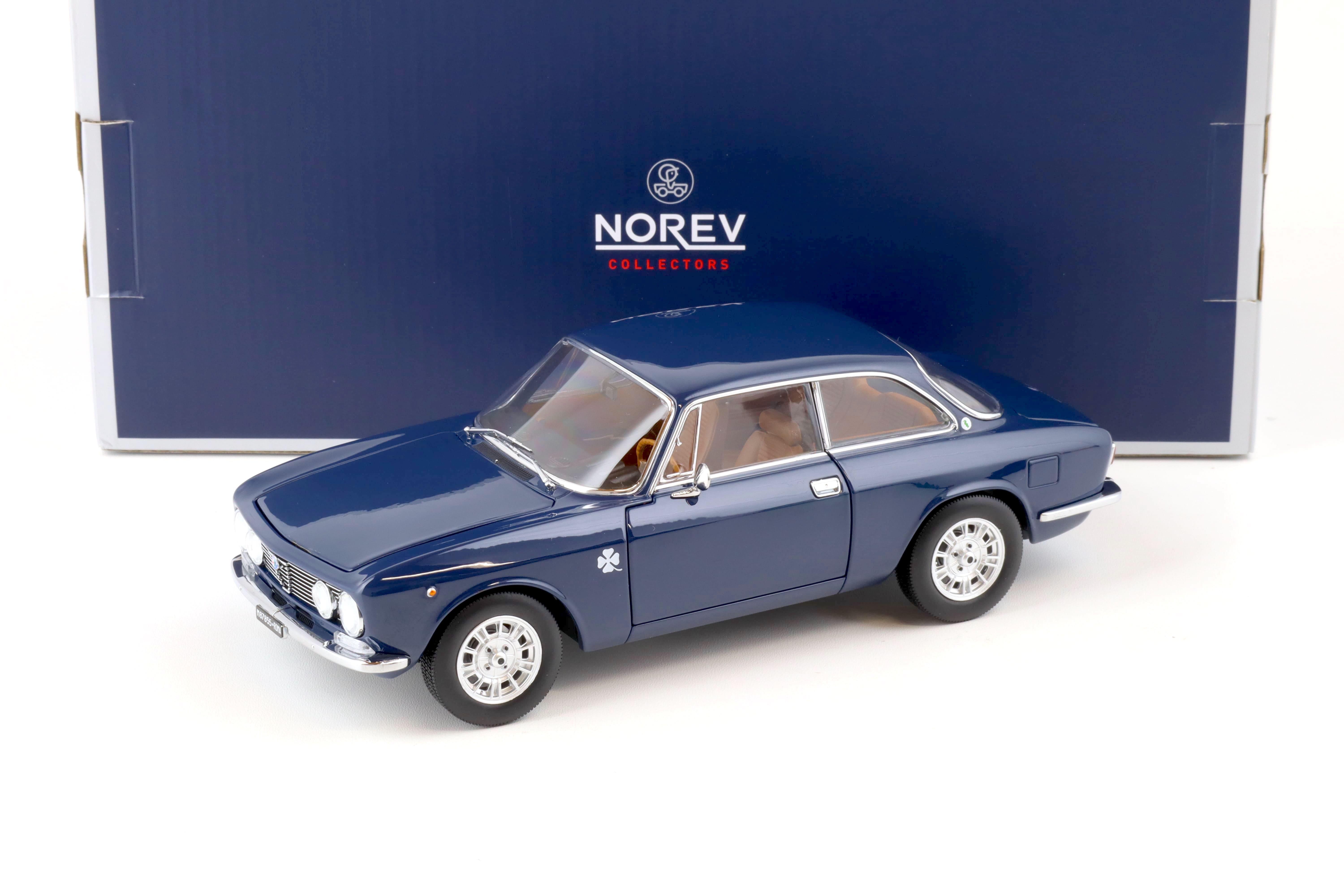PREORDER: 1:18 Norev Alfa Romeo 1300 GT Junior Coupe 1973 dark blue - Limited 504 pcs.