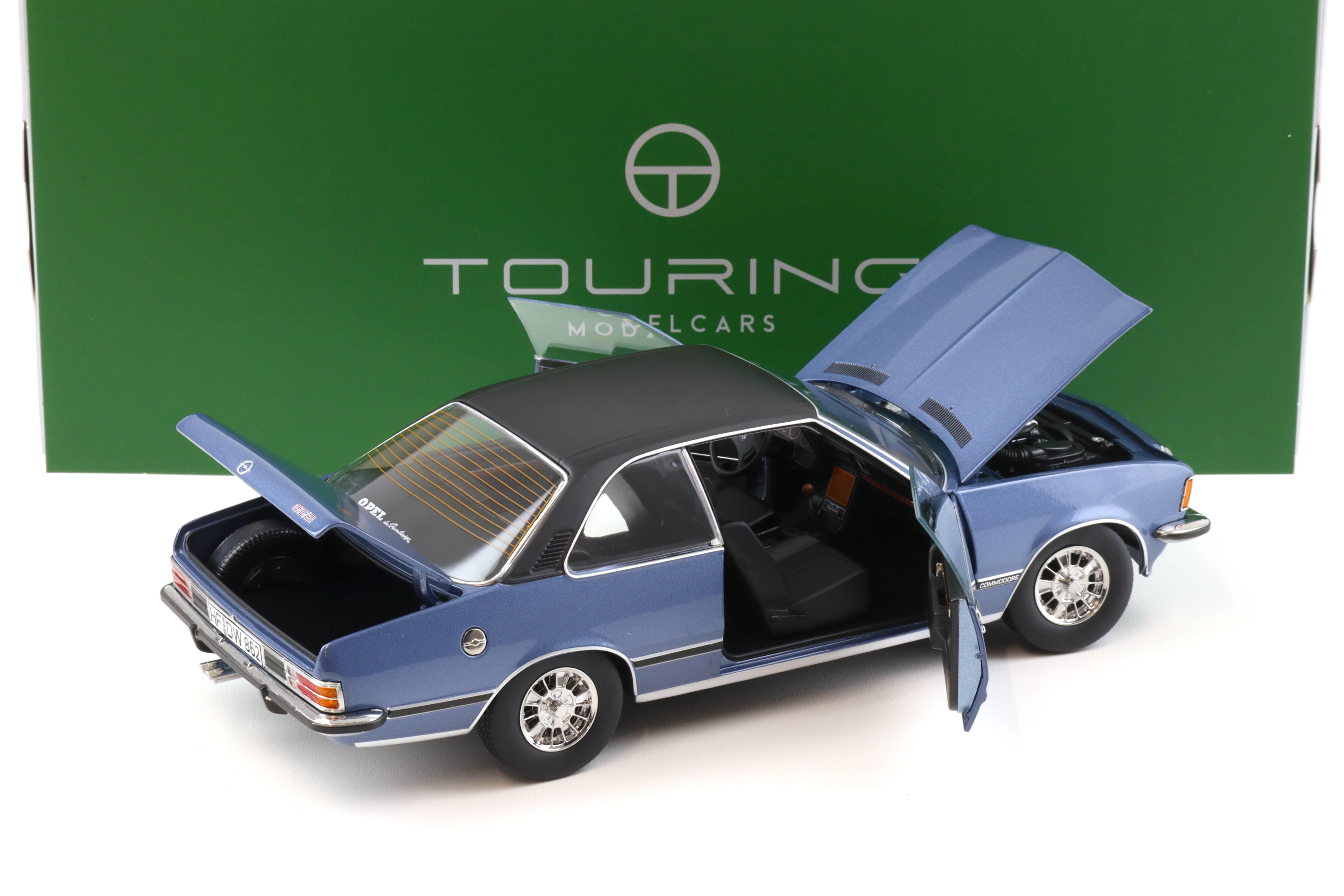 1:18 Touring Modelcars Opel Commodore B GS/E Coupe 1975 Saphire blue met.