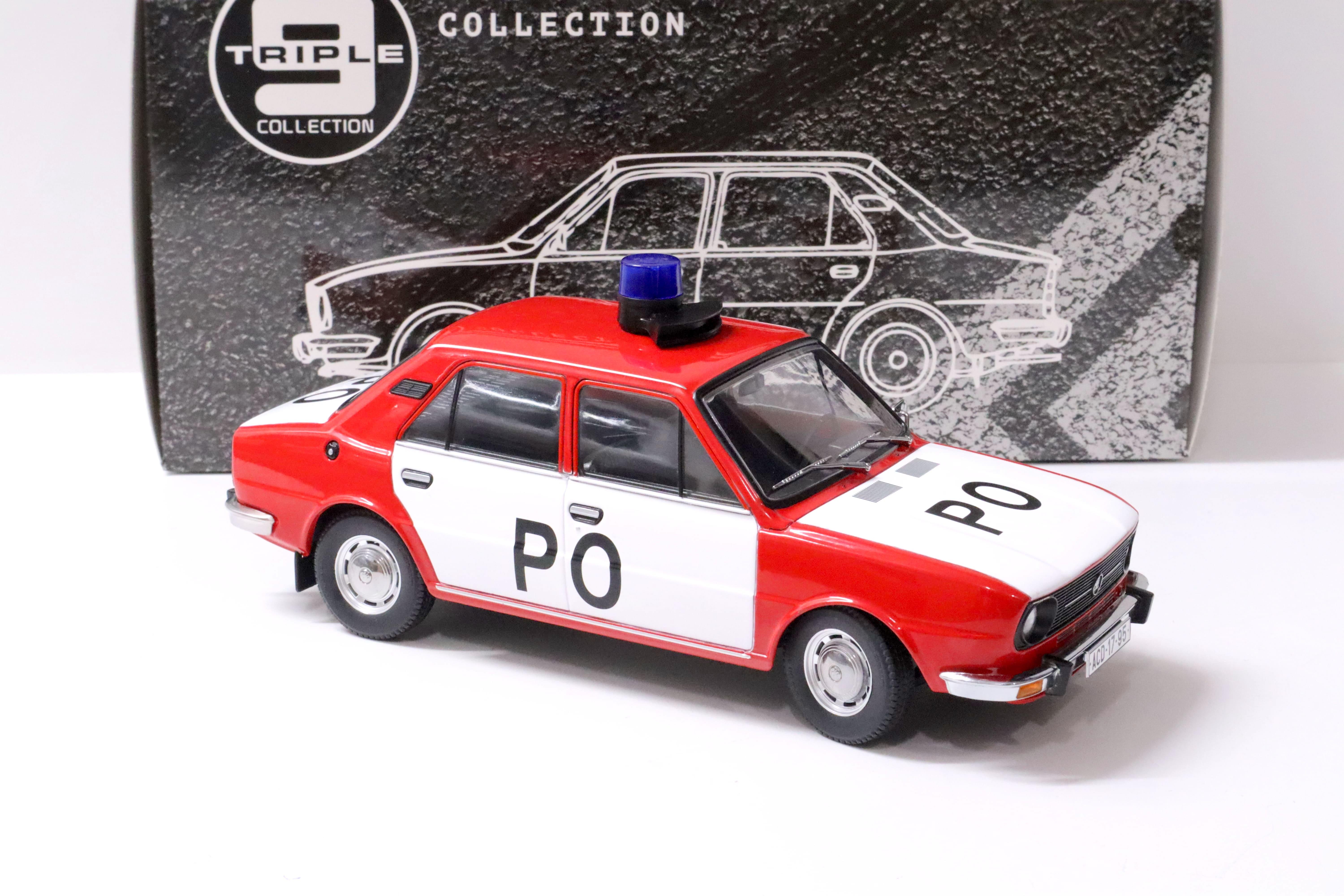 1:18 Triple9 1976 Skoda 105L Sedan Fire Brigade red/ white Die-Cast