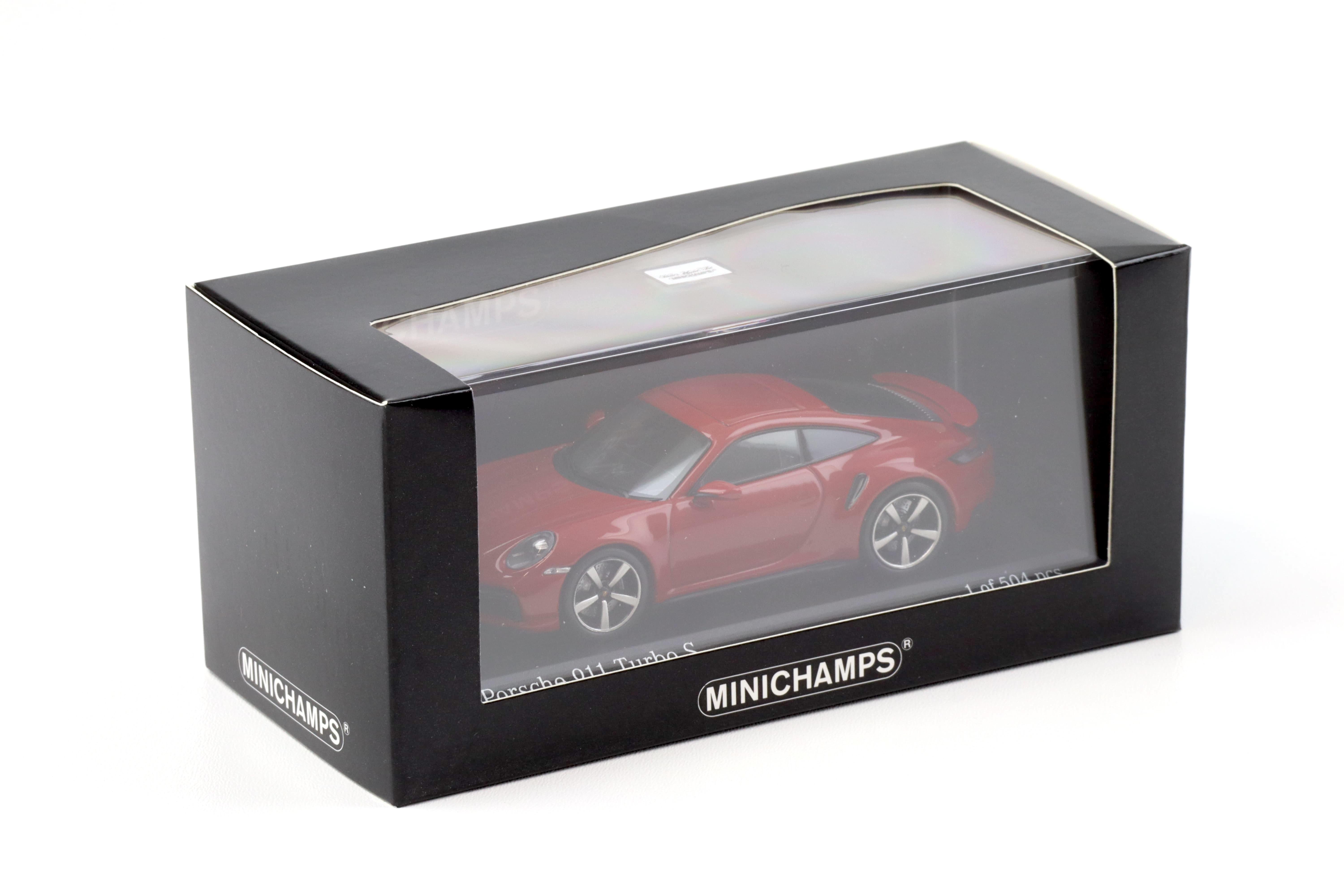 1:43 Minichamps Porsche 911 (992) Turbo S Coupe 2020 Karmin red