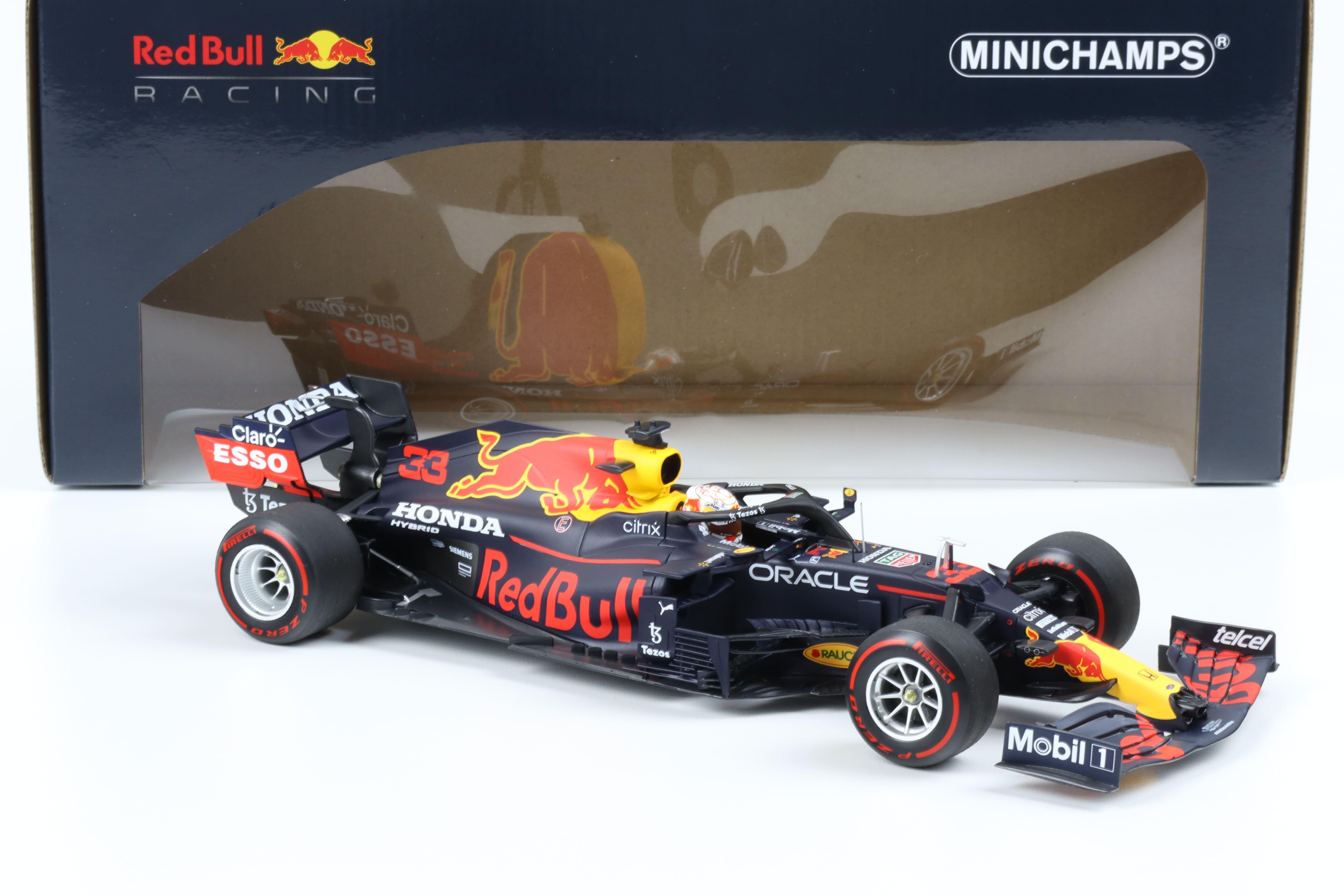 1:18 Minichamps Red Bull Racing Honda RB16B Max Verstappen Winner Monaco 2021