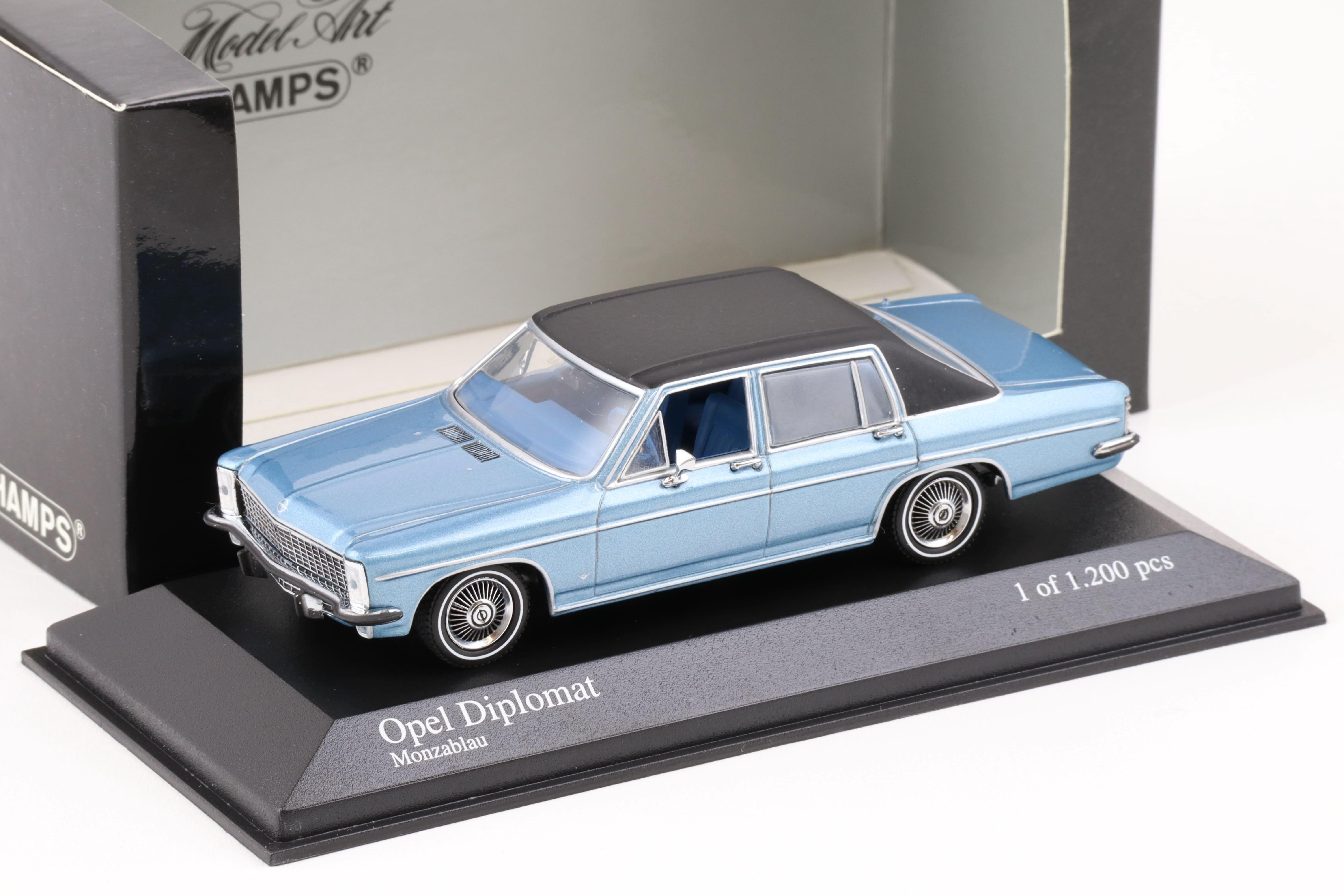 1:43 Minichamps Opel Diplomat 5.4 Limousine Monza blue 1969