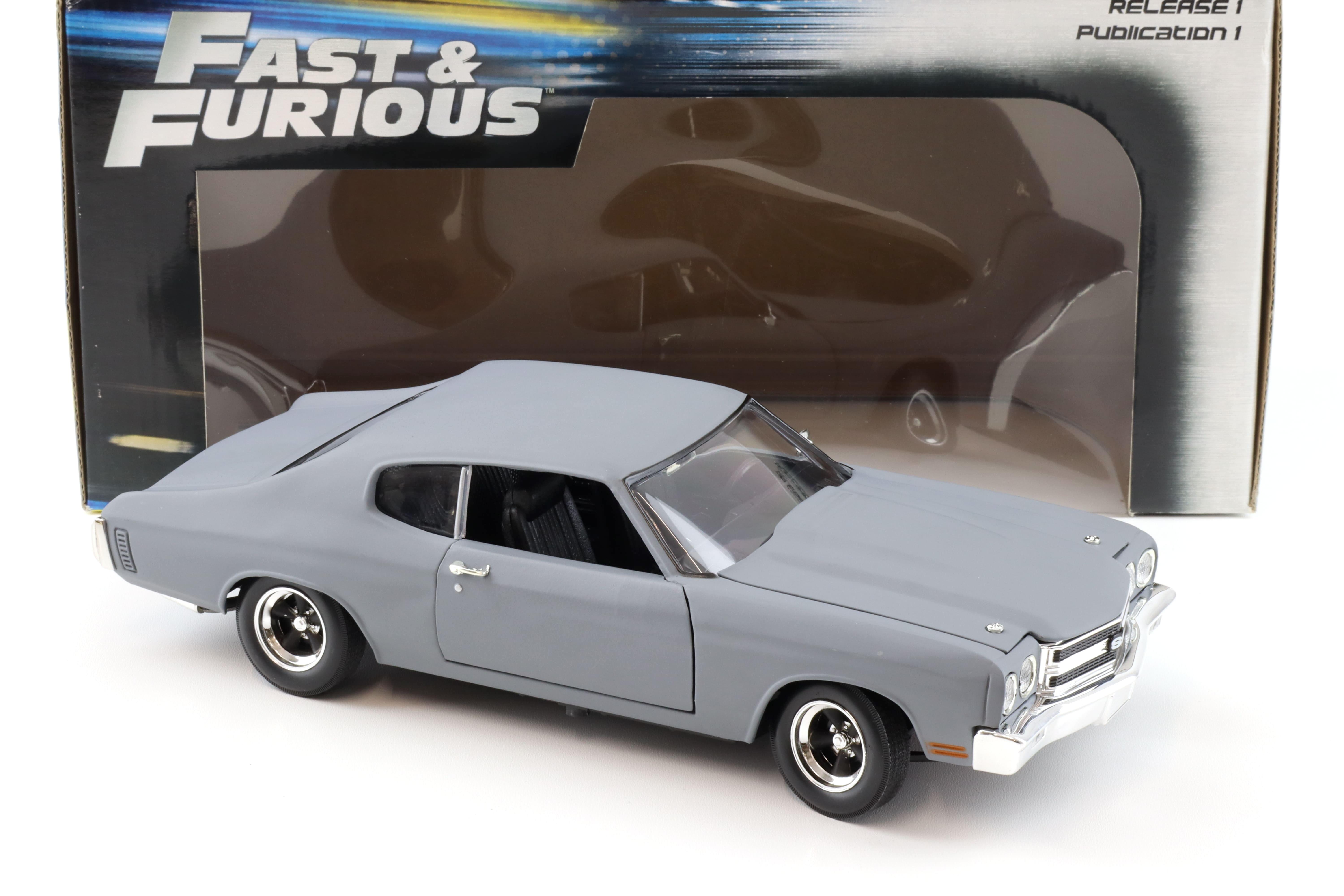 1:18 Johnny Lightning 1970 Chevrolet Chevelle SS Coupe grey Fast & Furious