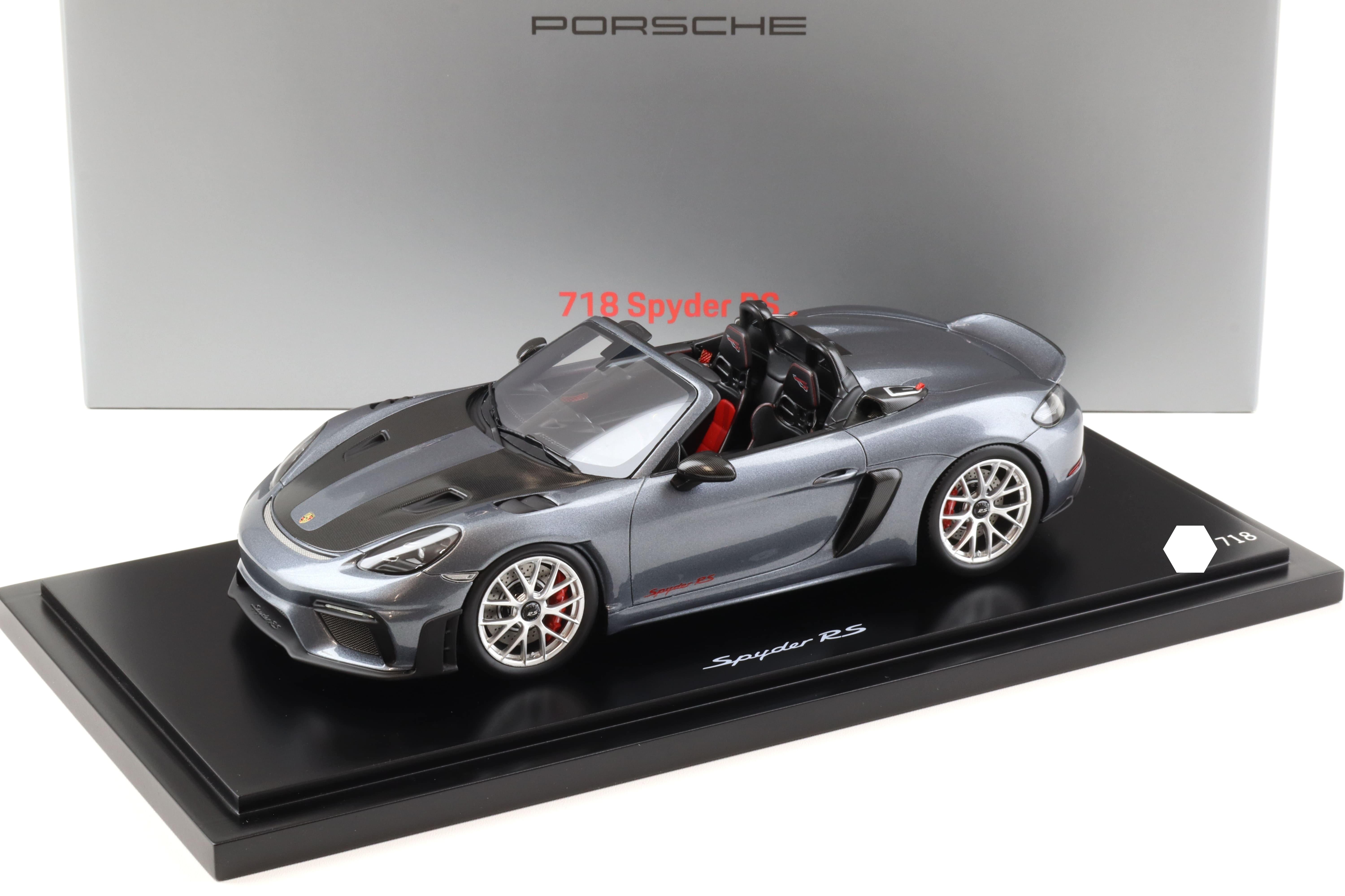 1:18 Spark Porsche 718 Spyder RS (982) vanadium grey/ red interior WAP DEALER