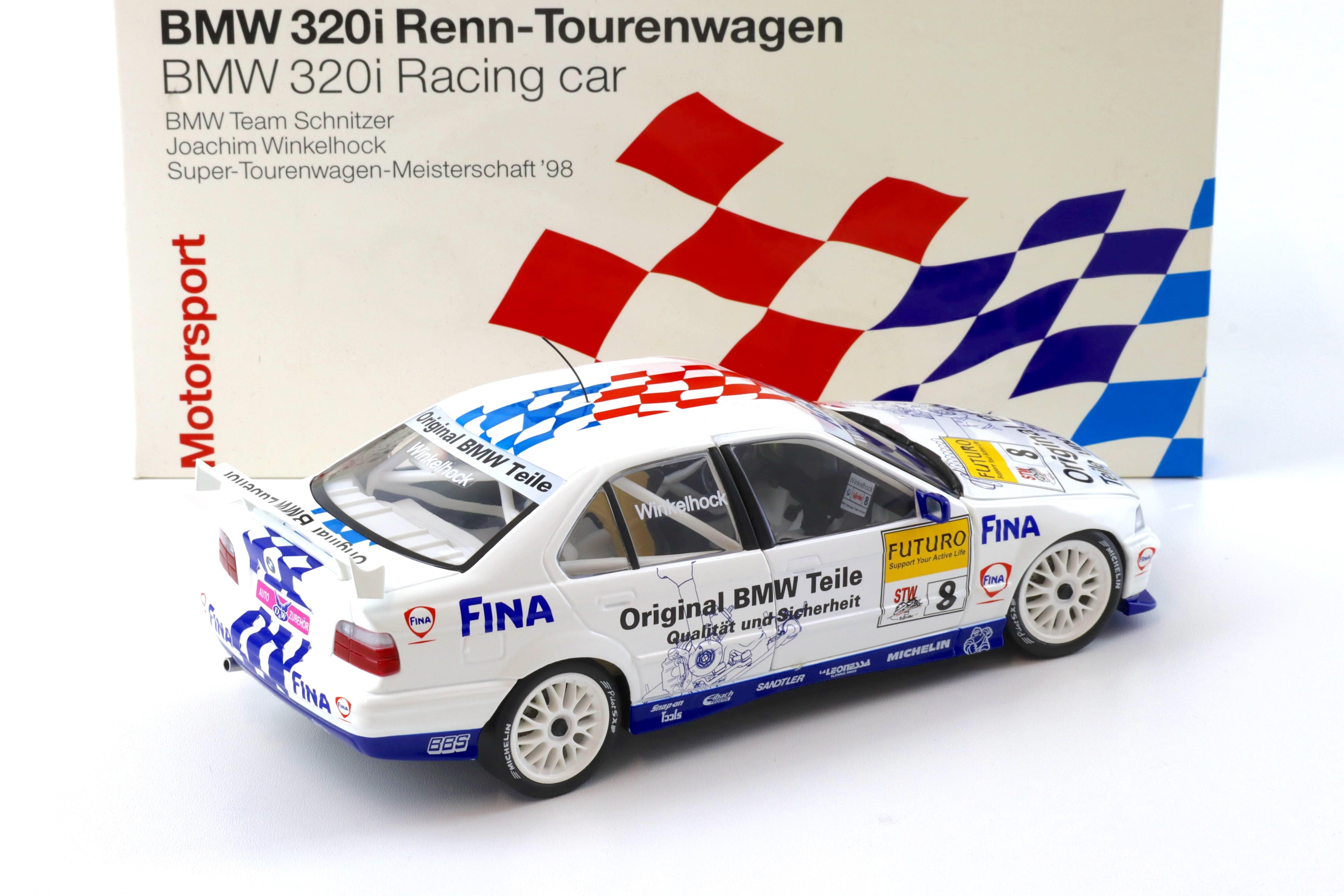 1:18 UT Models BMW 320i E36 STW 1998 Team Schnitzer #8 Winkelhock DEALER VERSION