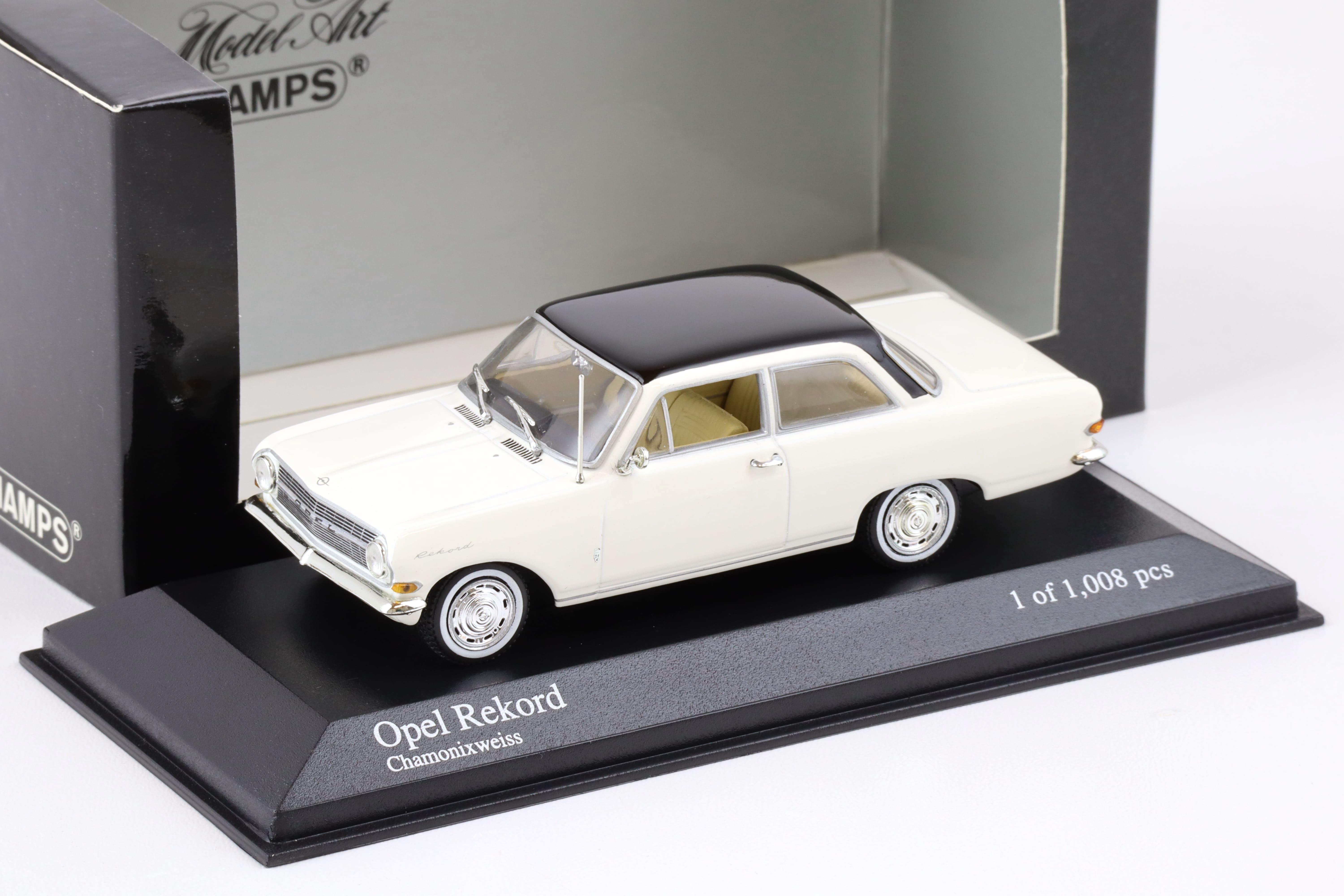 1:43 Minichamps Opel Rekord A 1962 Chamonix white/ black roof