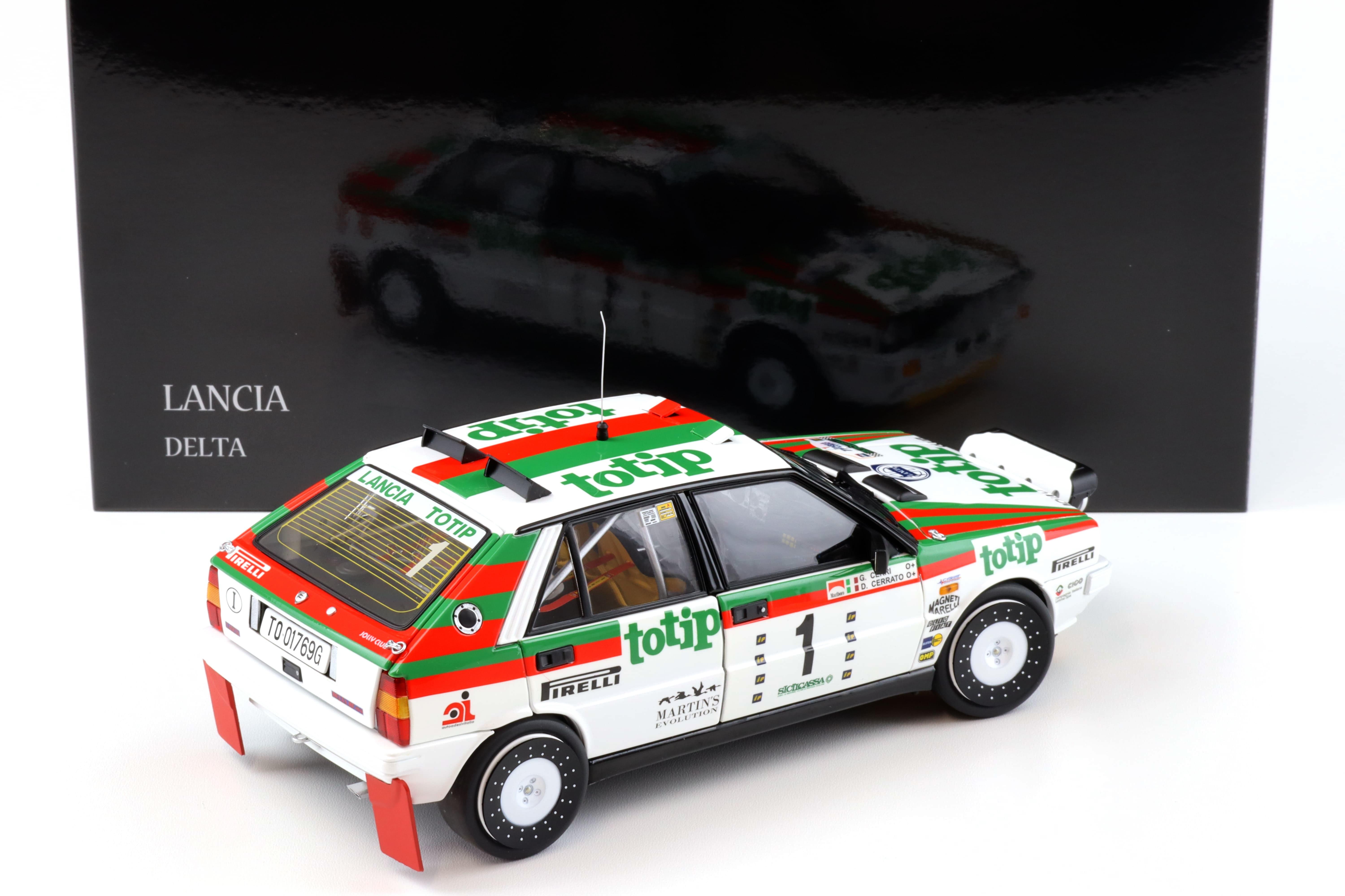 1:18 Kyosho Lancia Delta HF 4WD 1987 Targa Florio #1 TOTIP Cerrato/Cerri 08960C