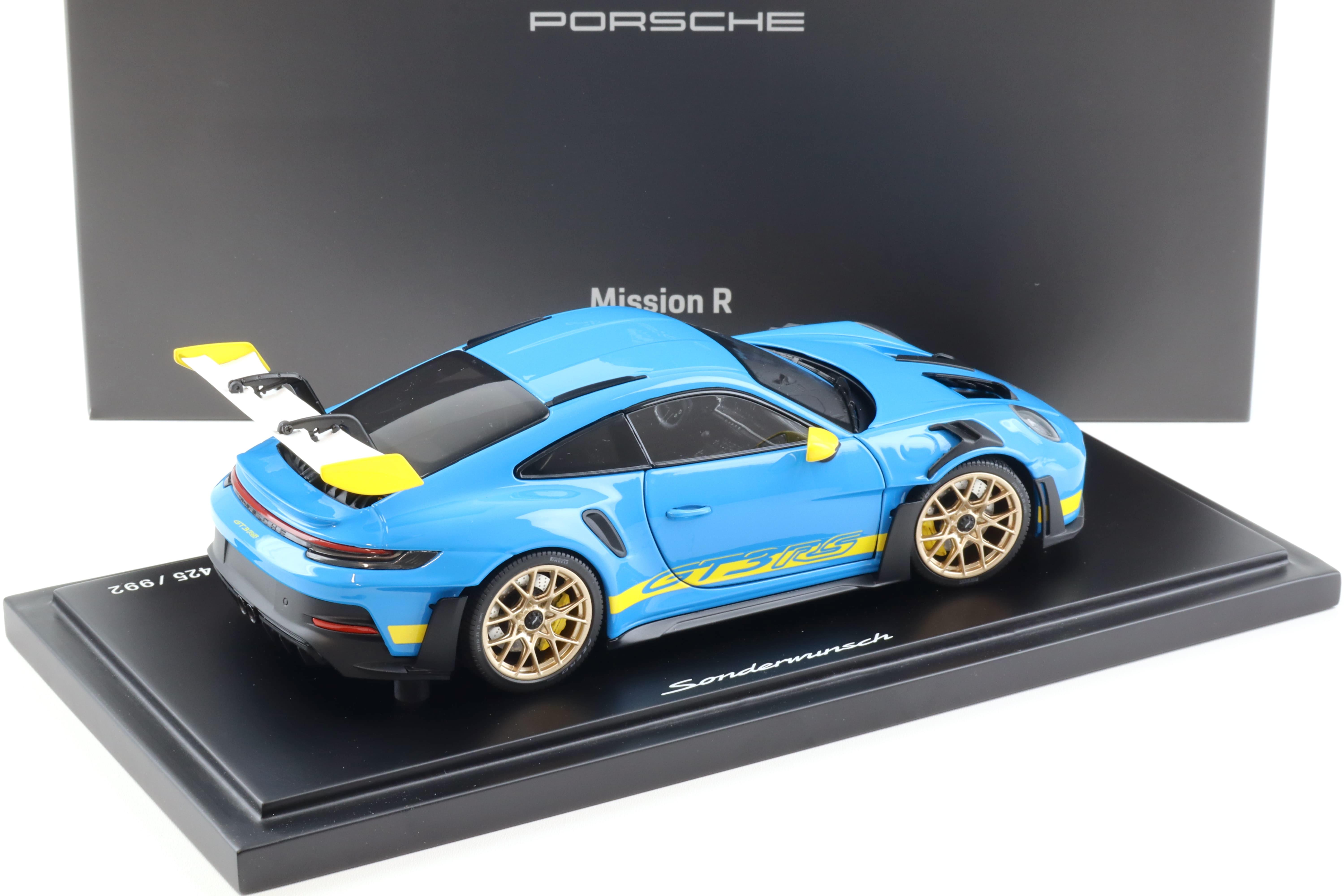 1:18 Minichamps Porsche 911 992 GT3 RS Daytona Bergmeister Riviera blue WAP DEALER