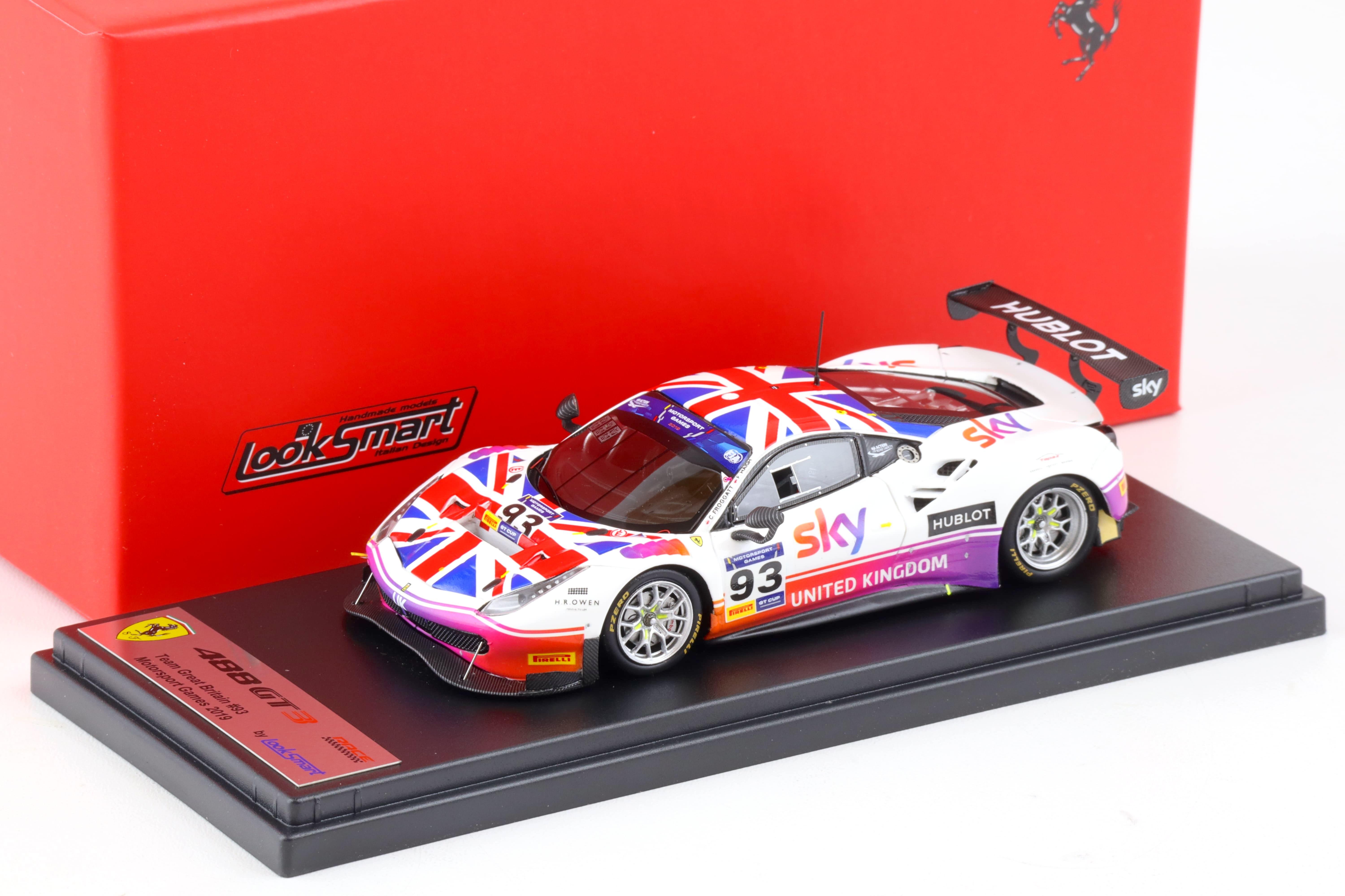 1:43 LookSmart Ferrari 488 GT3 #93 Team Great Britain Motorsport Games 2019 LSRC079