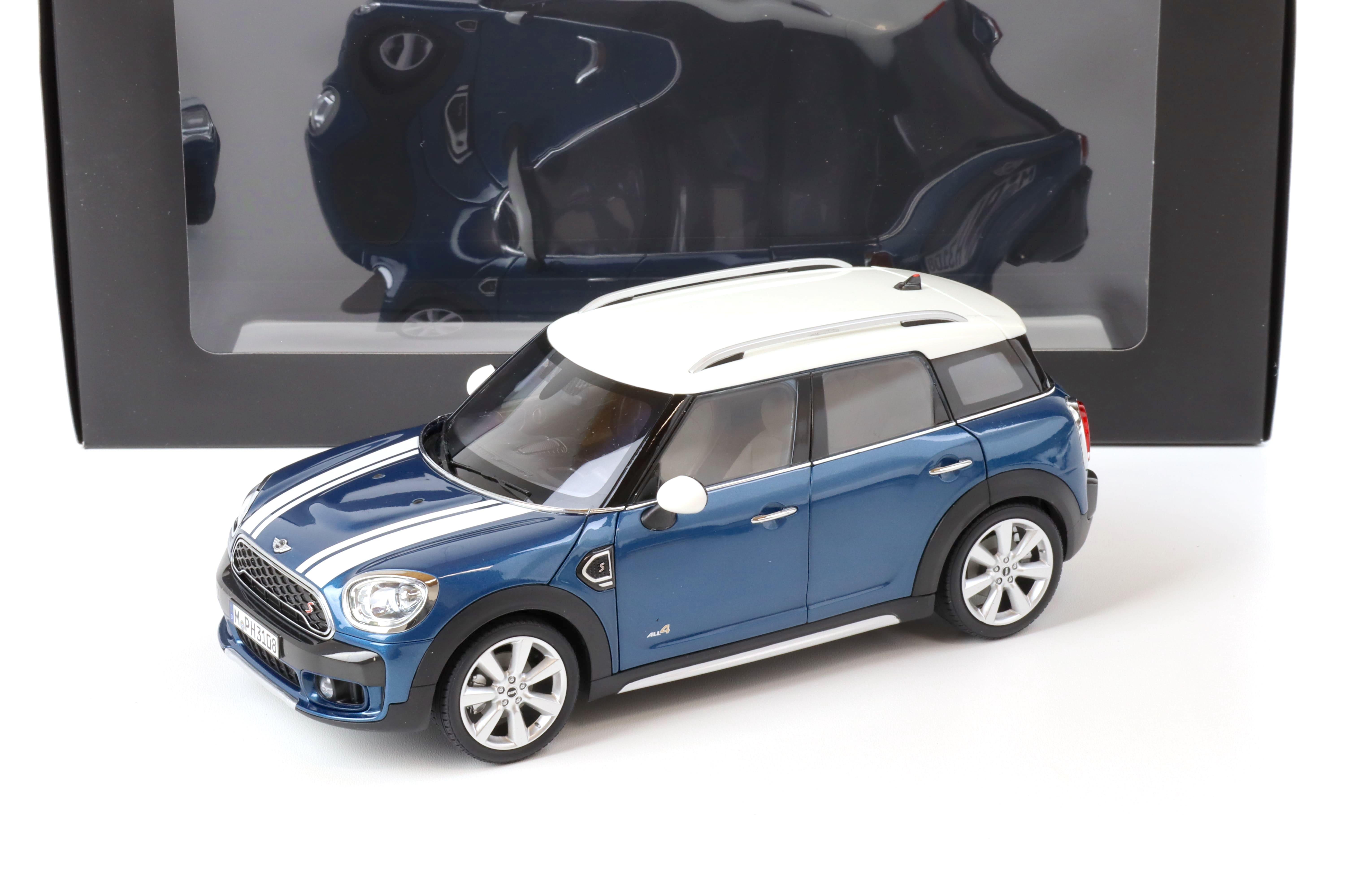 1:18 Kyosho Mini Cooper S Countryman F60 Island blue/ white DEALER VERSION