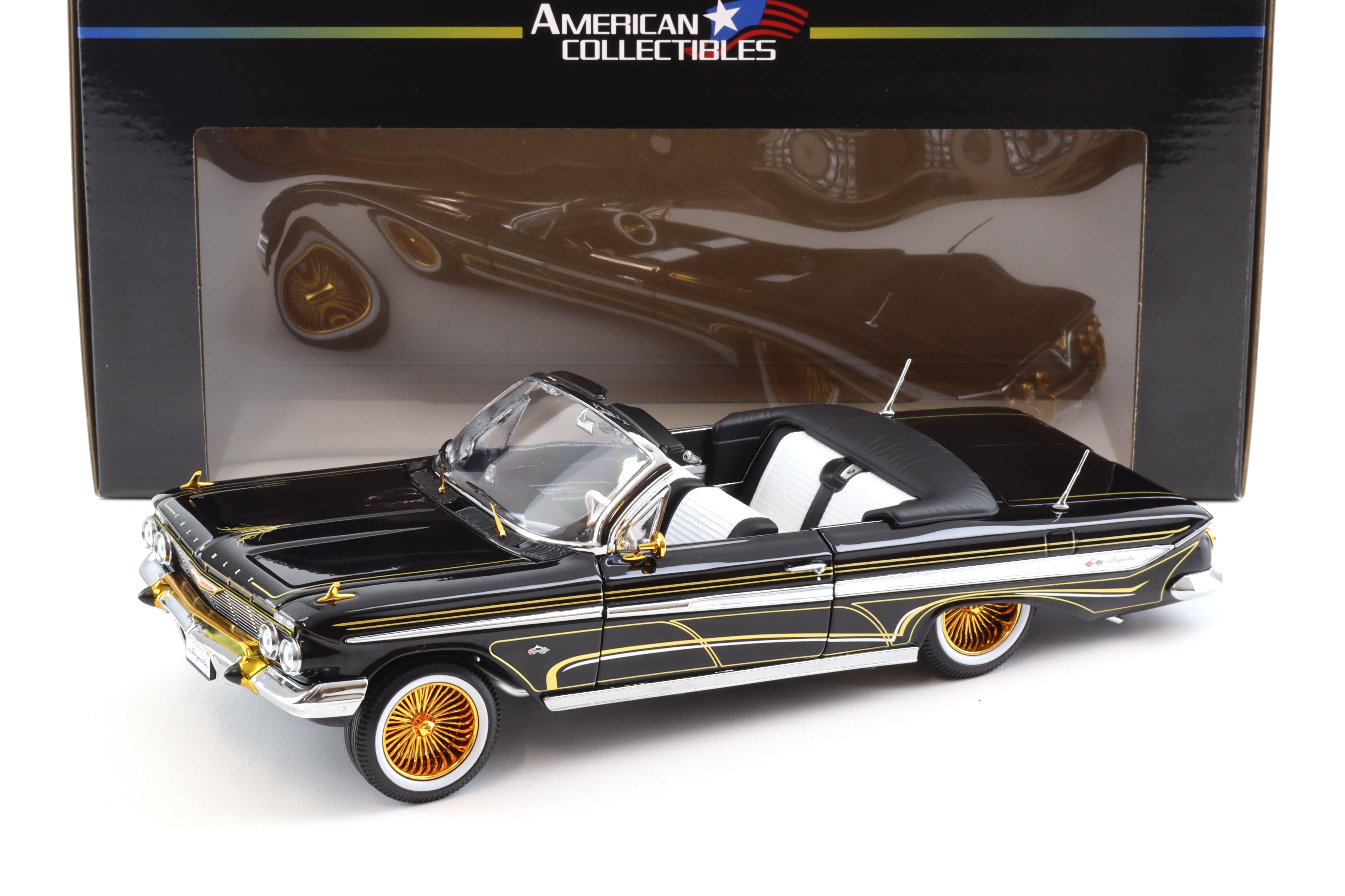 1:18 Sun Star 1961 Chevrolet Impala Lowrider open Convertible black/ gold