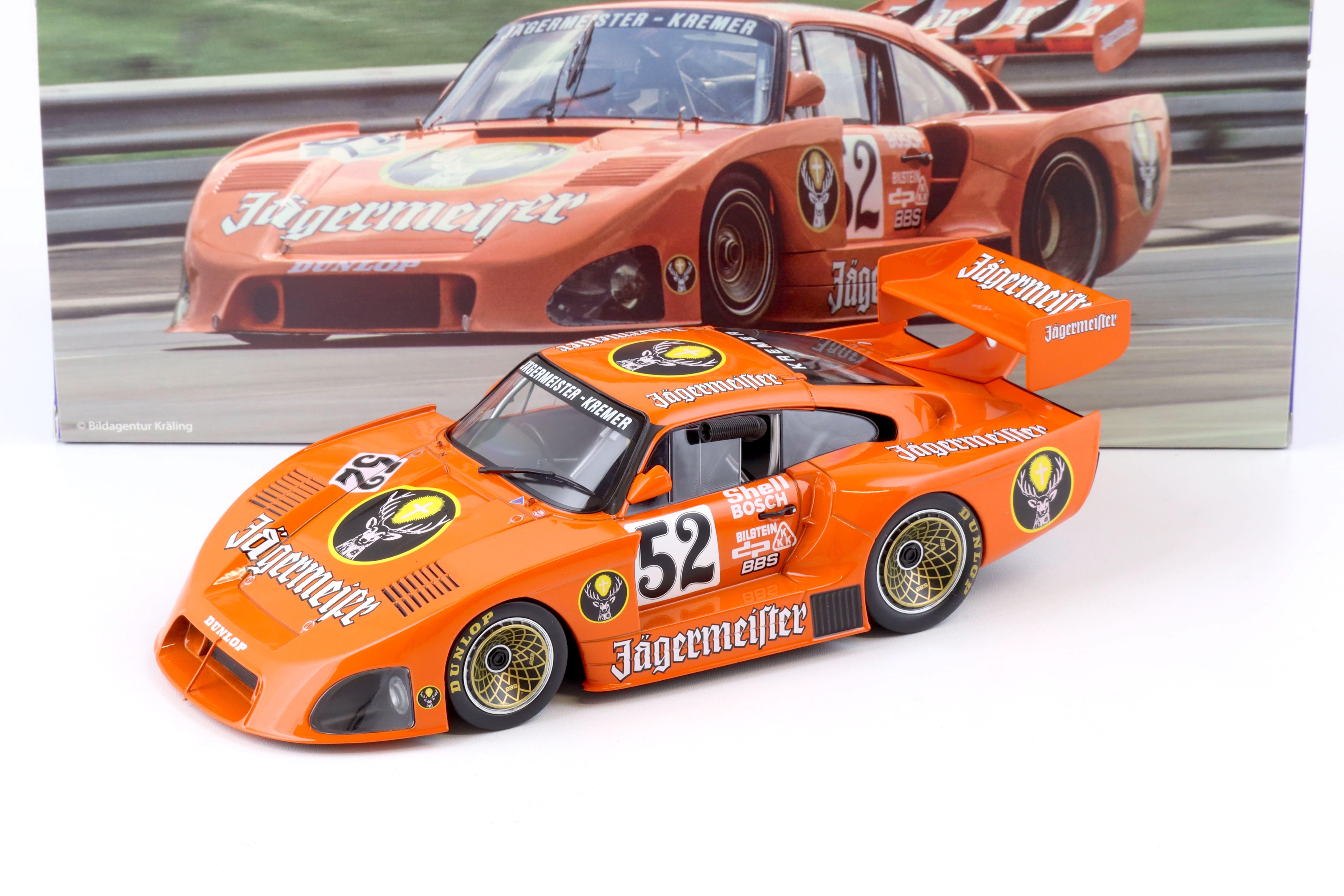 1:18 WERK83 Kremer Porsche 935 K4 #52 Jägermeister 2nd Zolder DRM 1981 Wollek