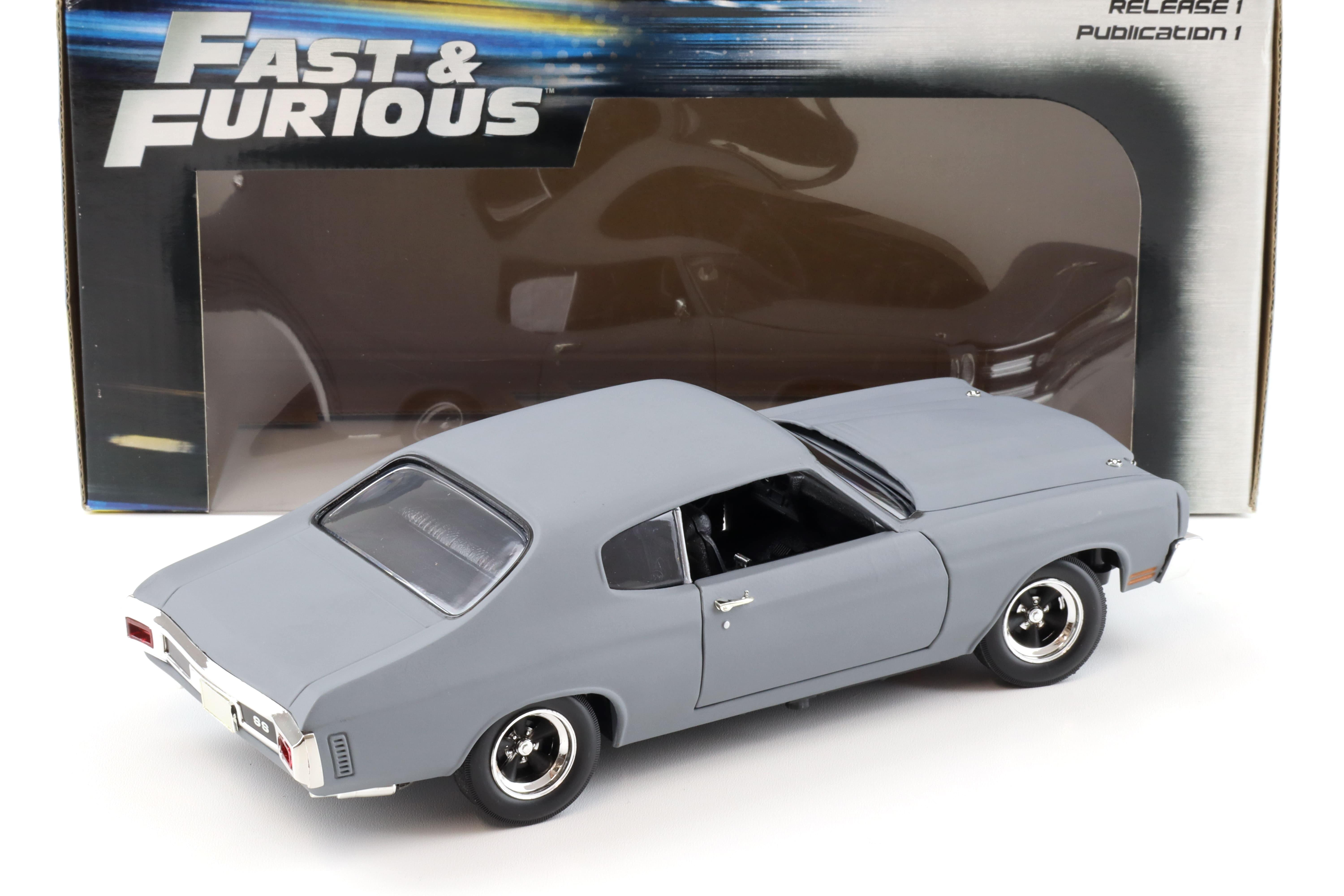 1:18 Johnny Lightning 1970 Chevrolet Chevelle SS Coupe grey Fast & Furious