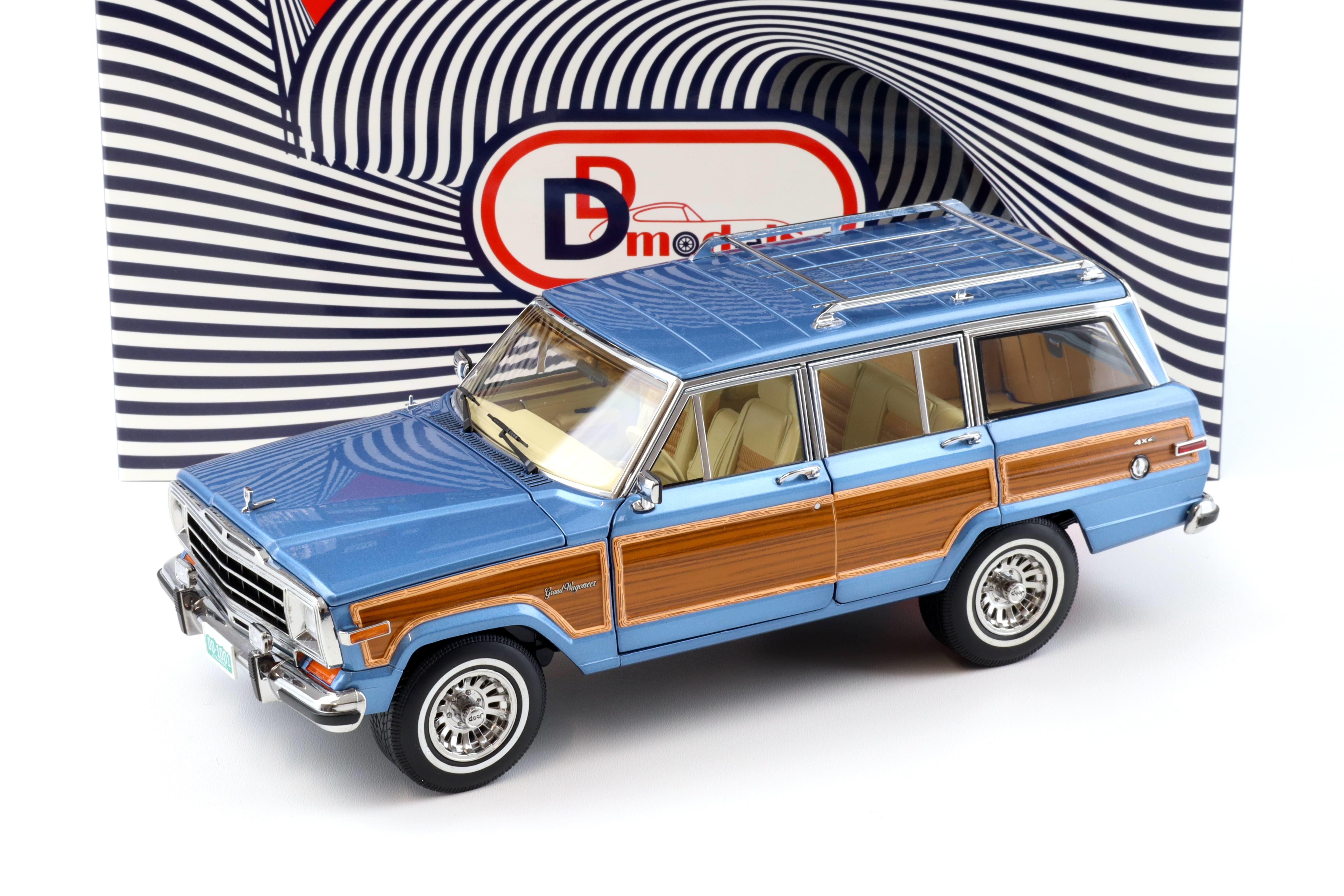 1:18 DD-Models Jeep Grand Wagoneer 1991 Spinnaker blue/ wood DO00101