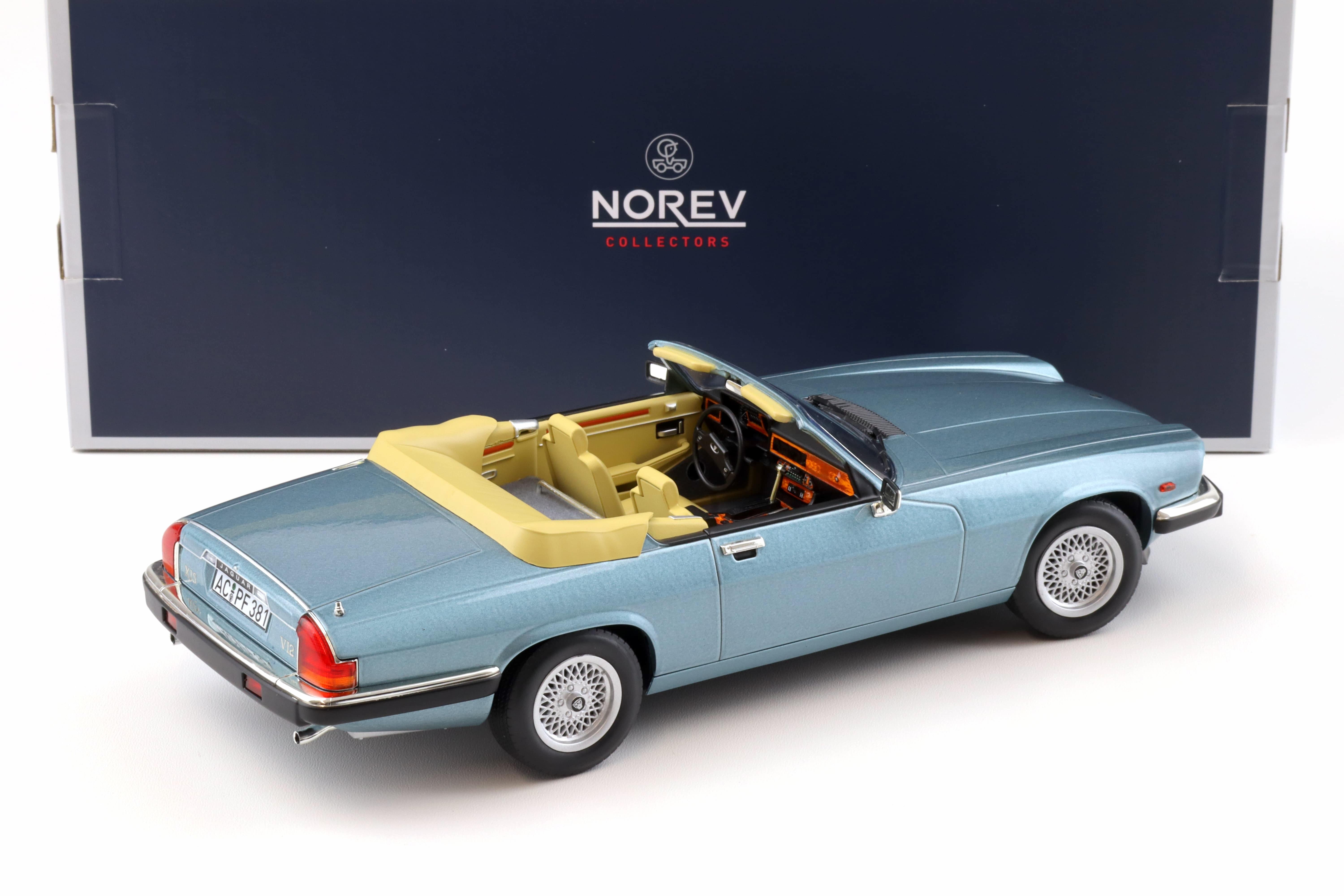 1:18 Norev Jaguar XJ-S 5.3 H.E. Convertible 1988 light blue metallic