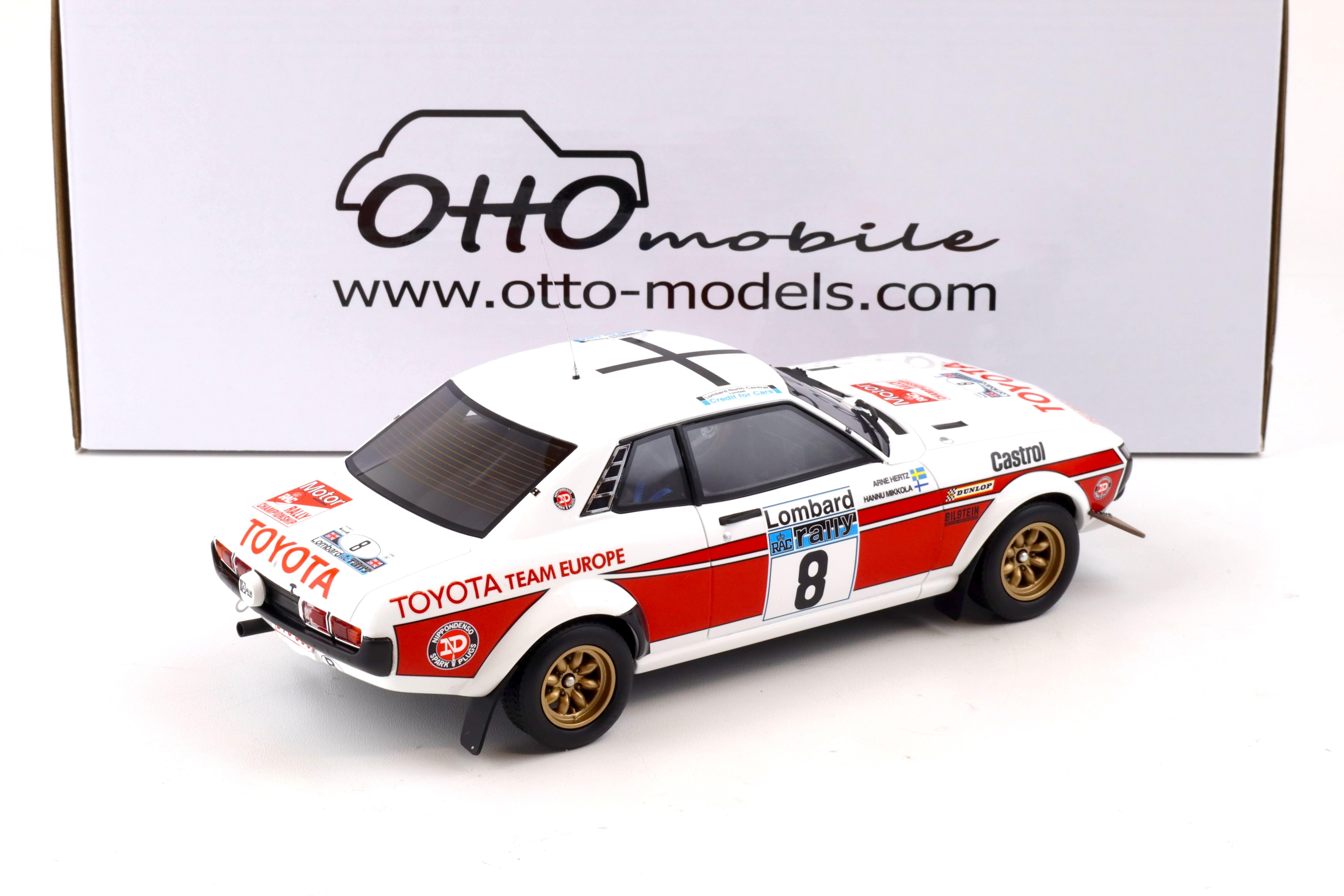 1:18 OTTO mobile OT1044 Toyota Celica RA21 Lombard RAC Rally 1977 white #8