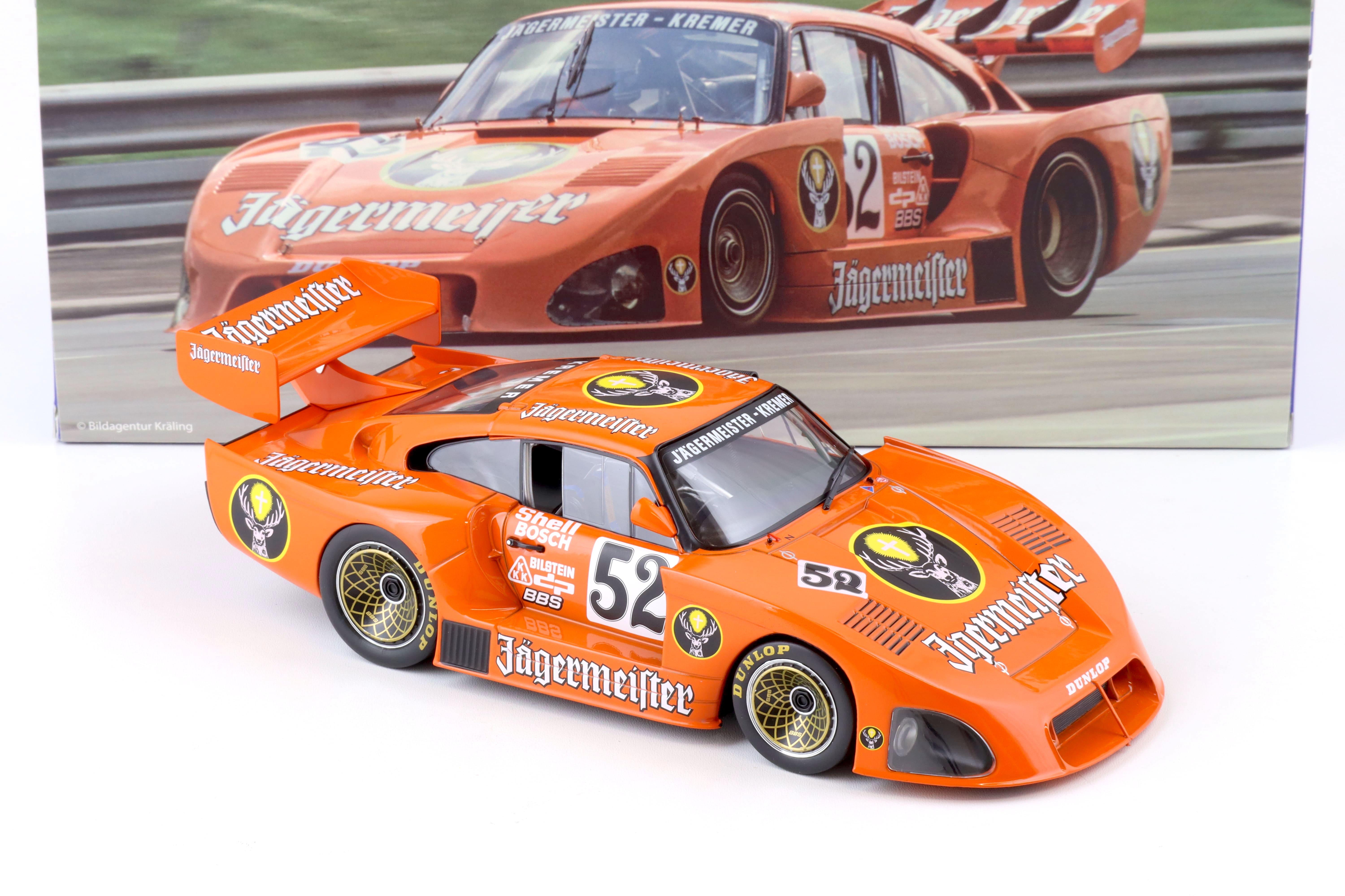 1:18 WERK83 Kremer Porsche 935 K4 #52 Jägermeister 2nd Zolder DRM 1981 Wollek