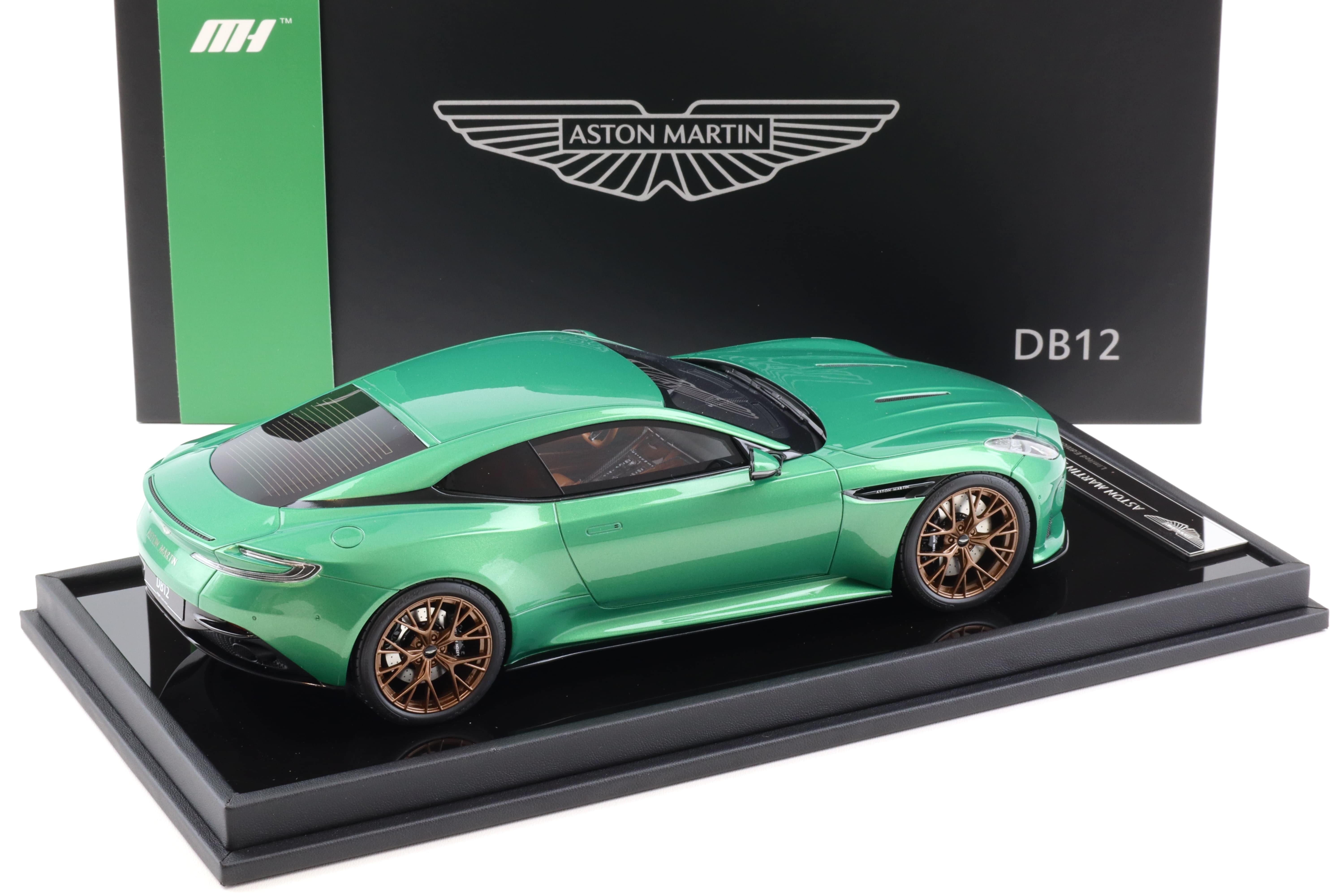 1:18 Motorhelix Aston Martin DB12 Coupe 2023 Iridescent Emerald green - Limited 199 pcs.