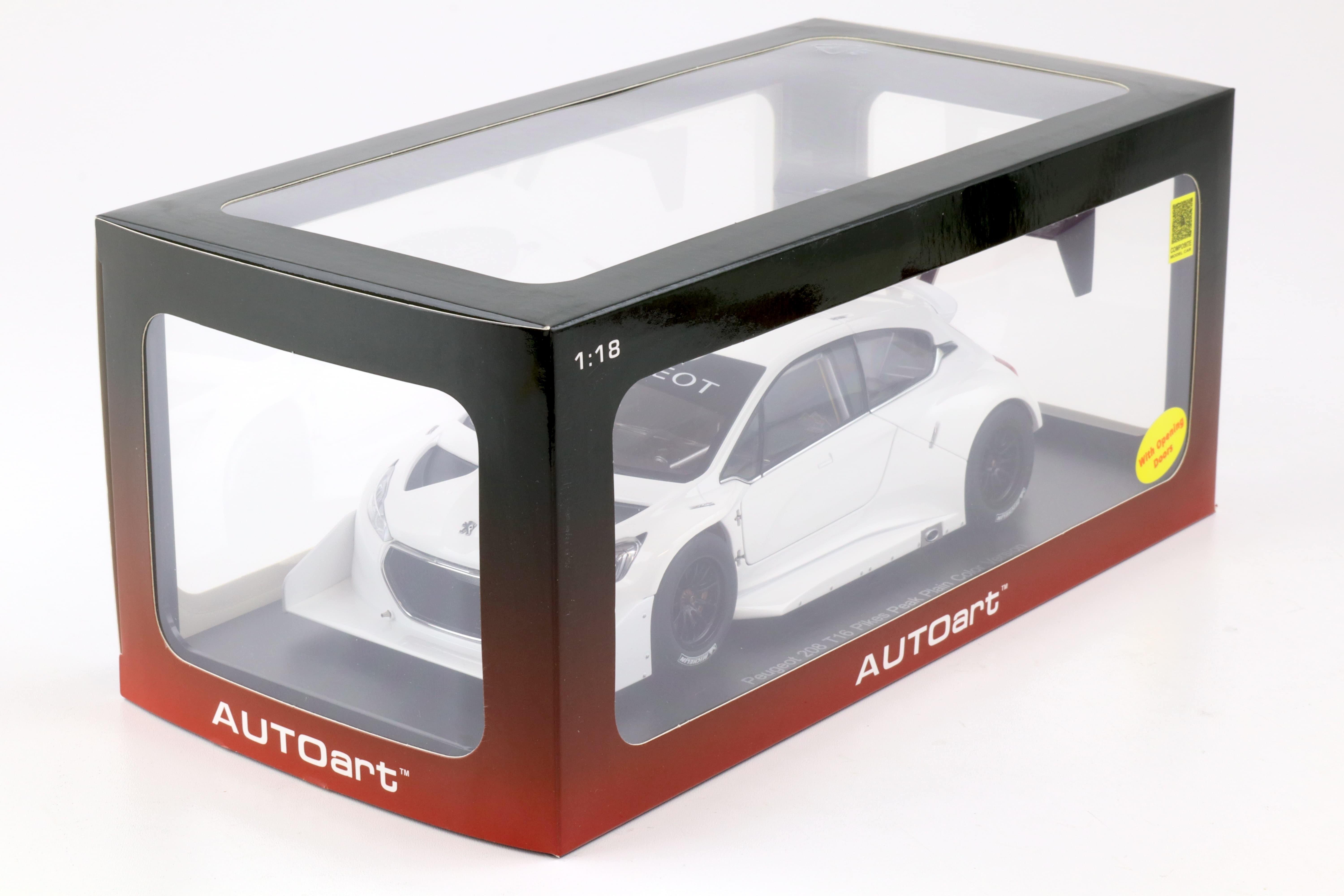 1:18 AUTOart Peugeot 208 T16 Pikes Peak Race Car 2013 Plain Color Version white