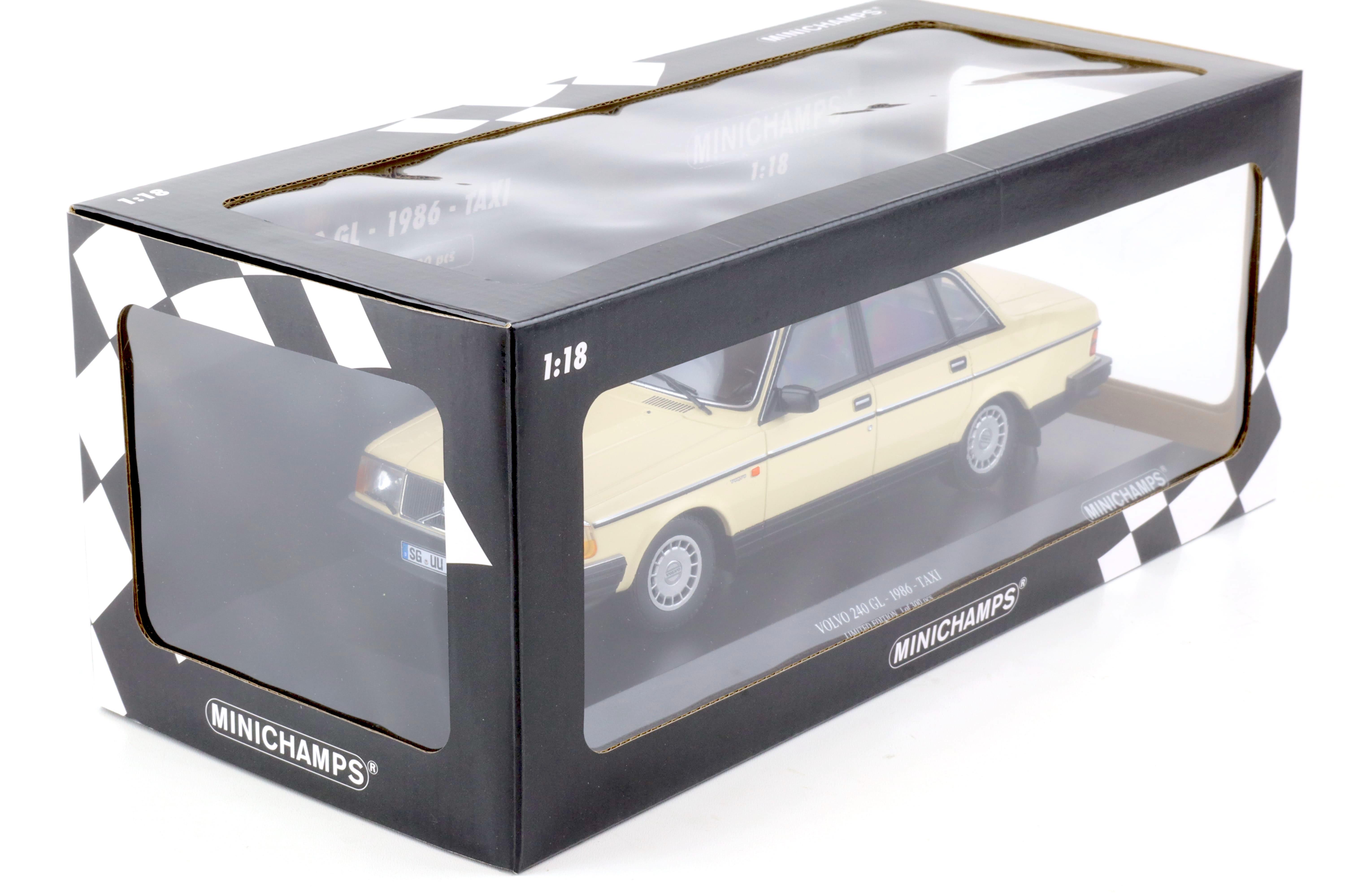 1:18 Minichamps Volvo 240 GL Limousine 1986 beige TAXI - Limited 300 pcs.