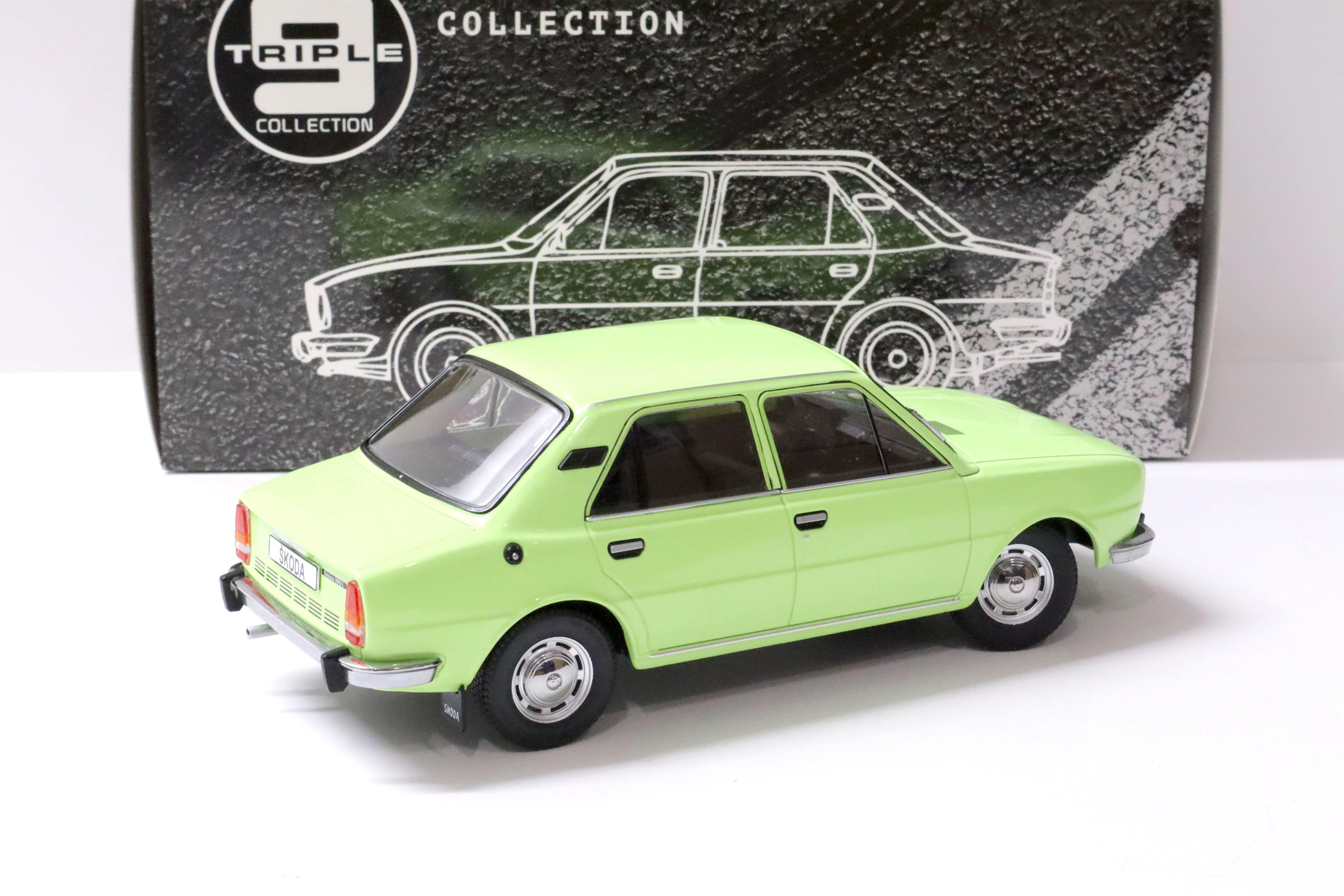 1:18 Triple9 1976 Skoda 105L Sedan light green Die-Cast