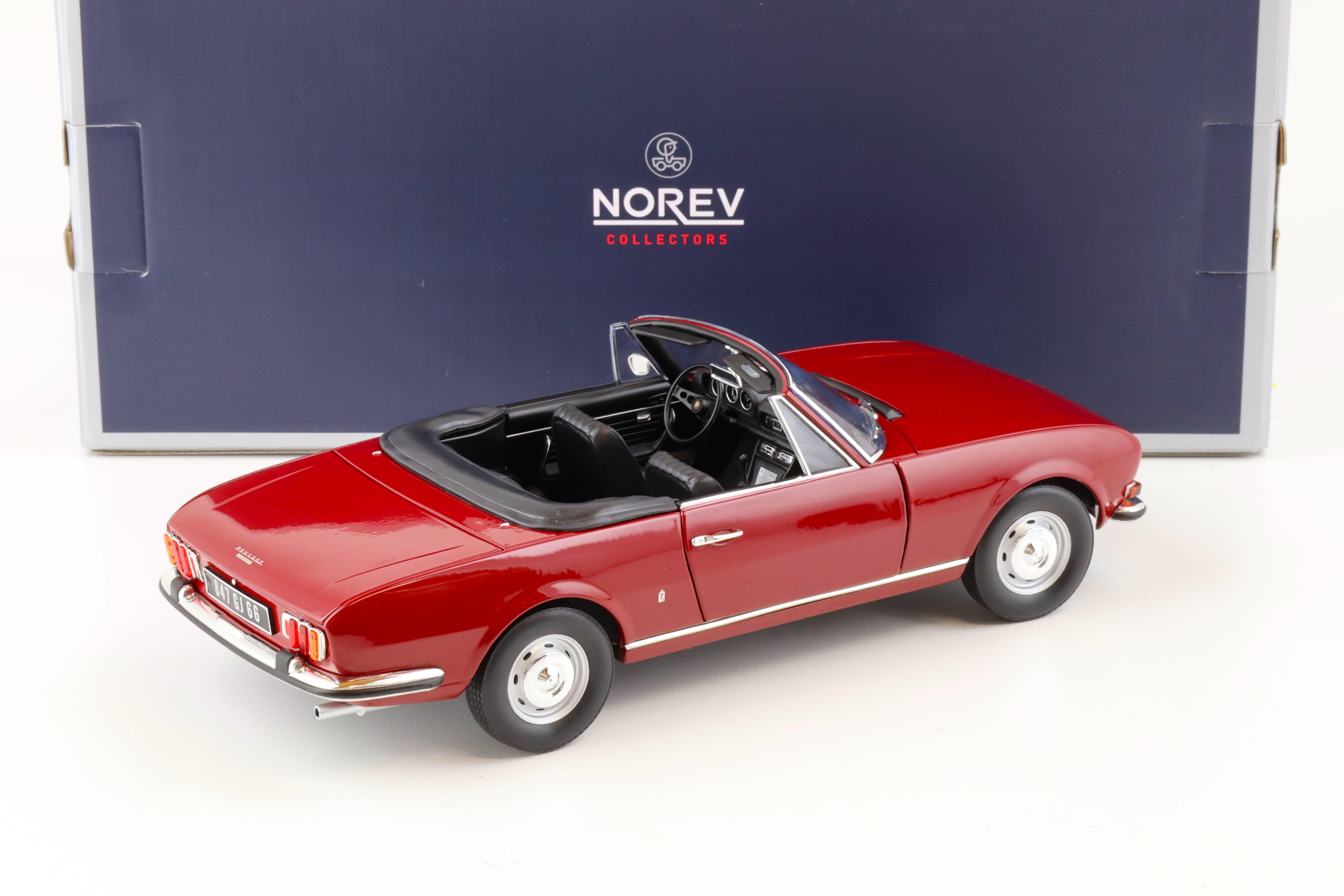 1:18 Norev Peugeot 504 Cabriolet 1969 Andalou red 184818