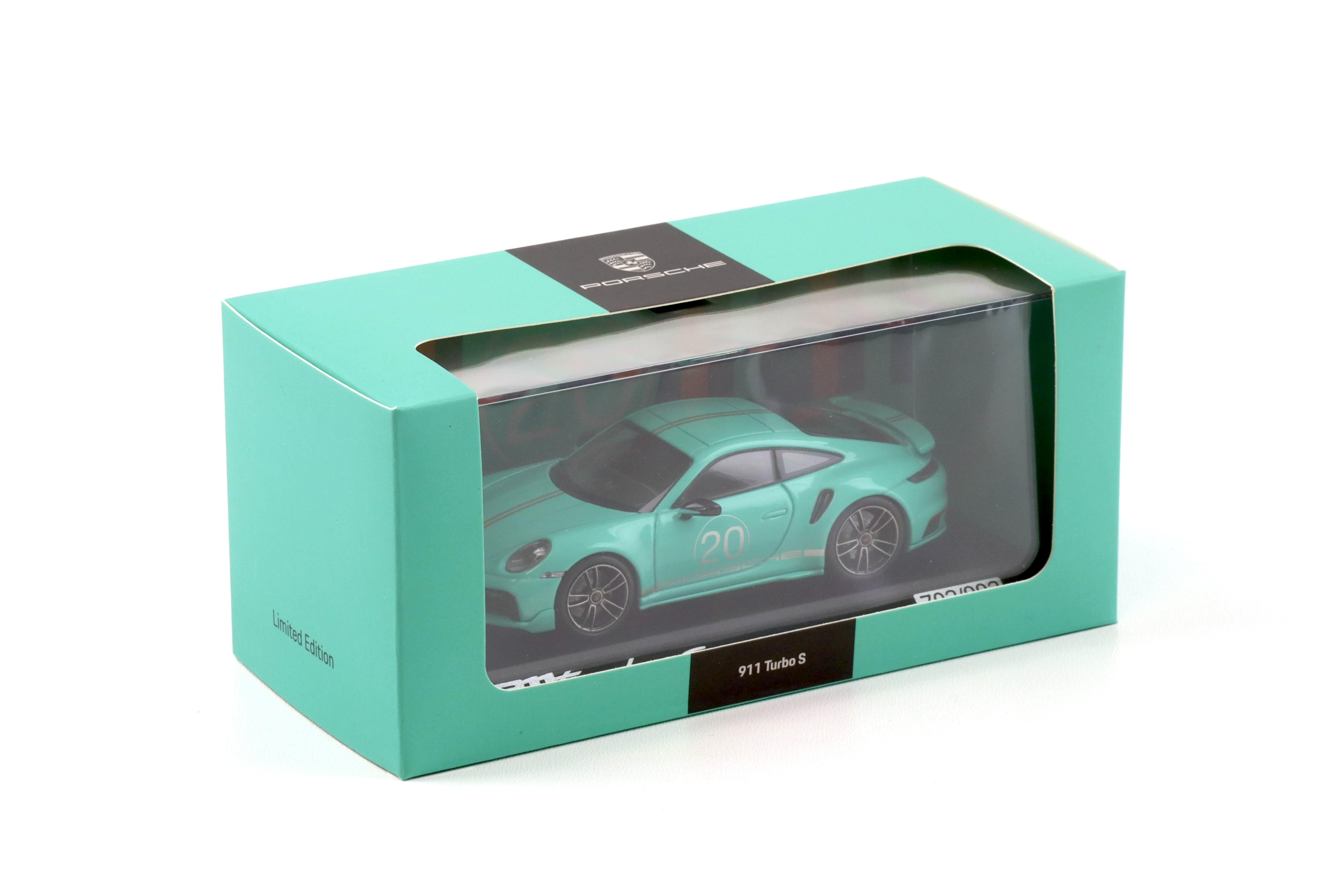 1:43 Minichamps Porsche 911 (992) Turbo S China 20th Anniversary mint green WAP DEALER