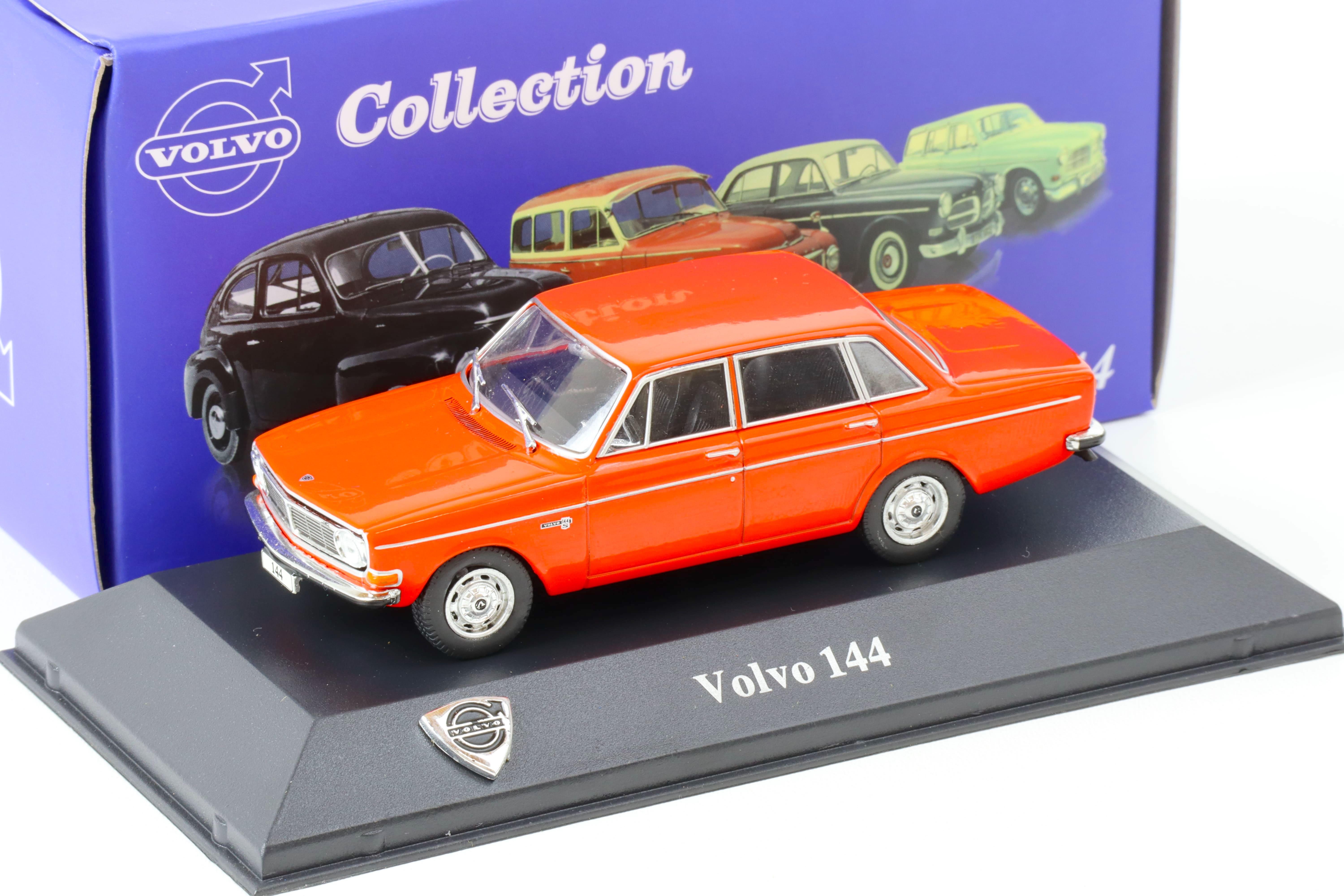 1:43 Atlas IXO Volvo Collection 1971 Volvo 144 Sedan red