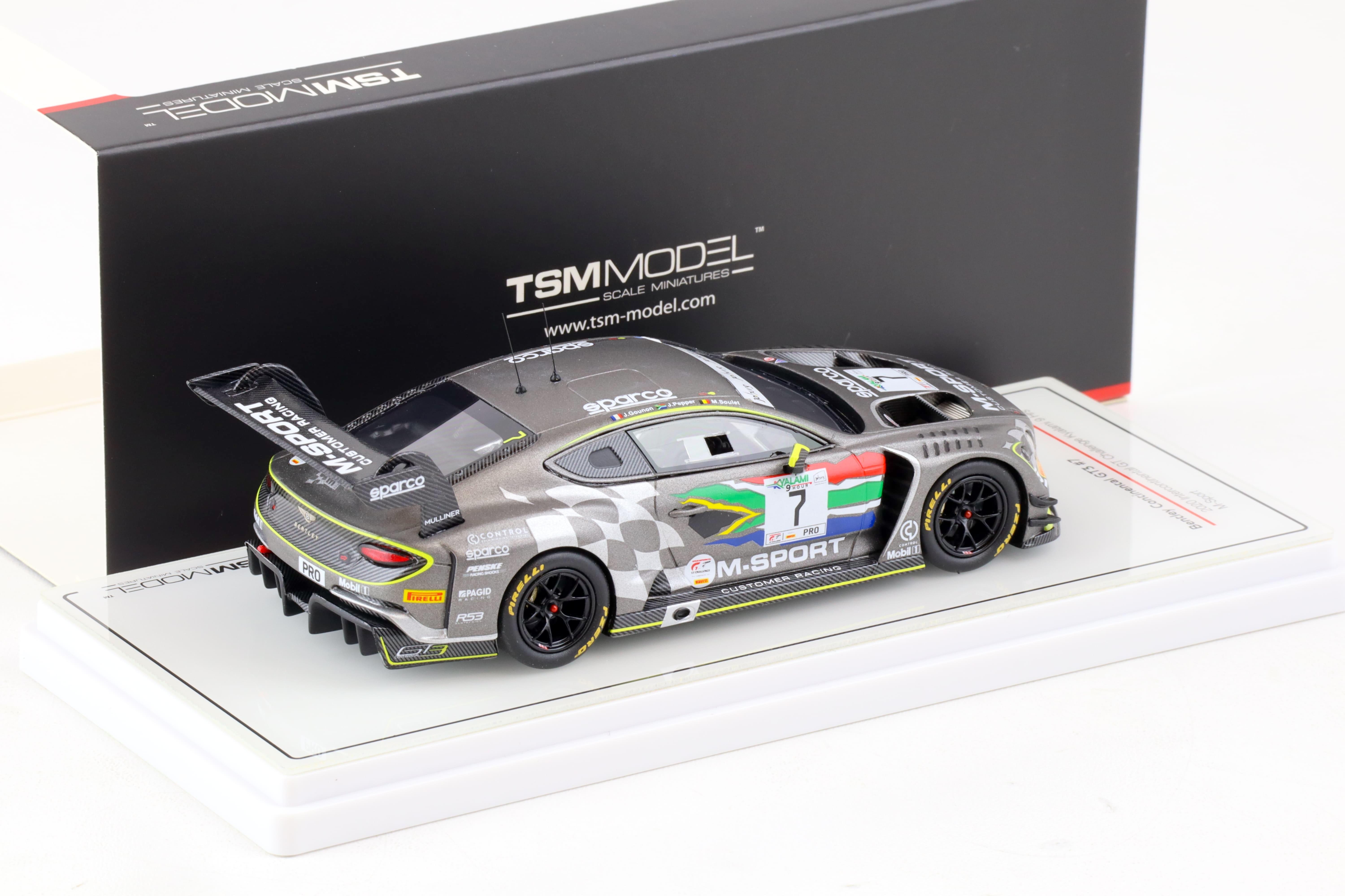 1:43 TSM Model Bentley Continental GT3 #7 M-Sport GT Challenge Kyalami 9h 2020 TSM430566