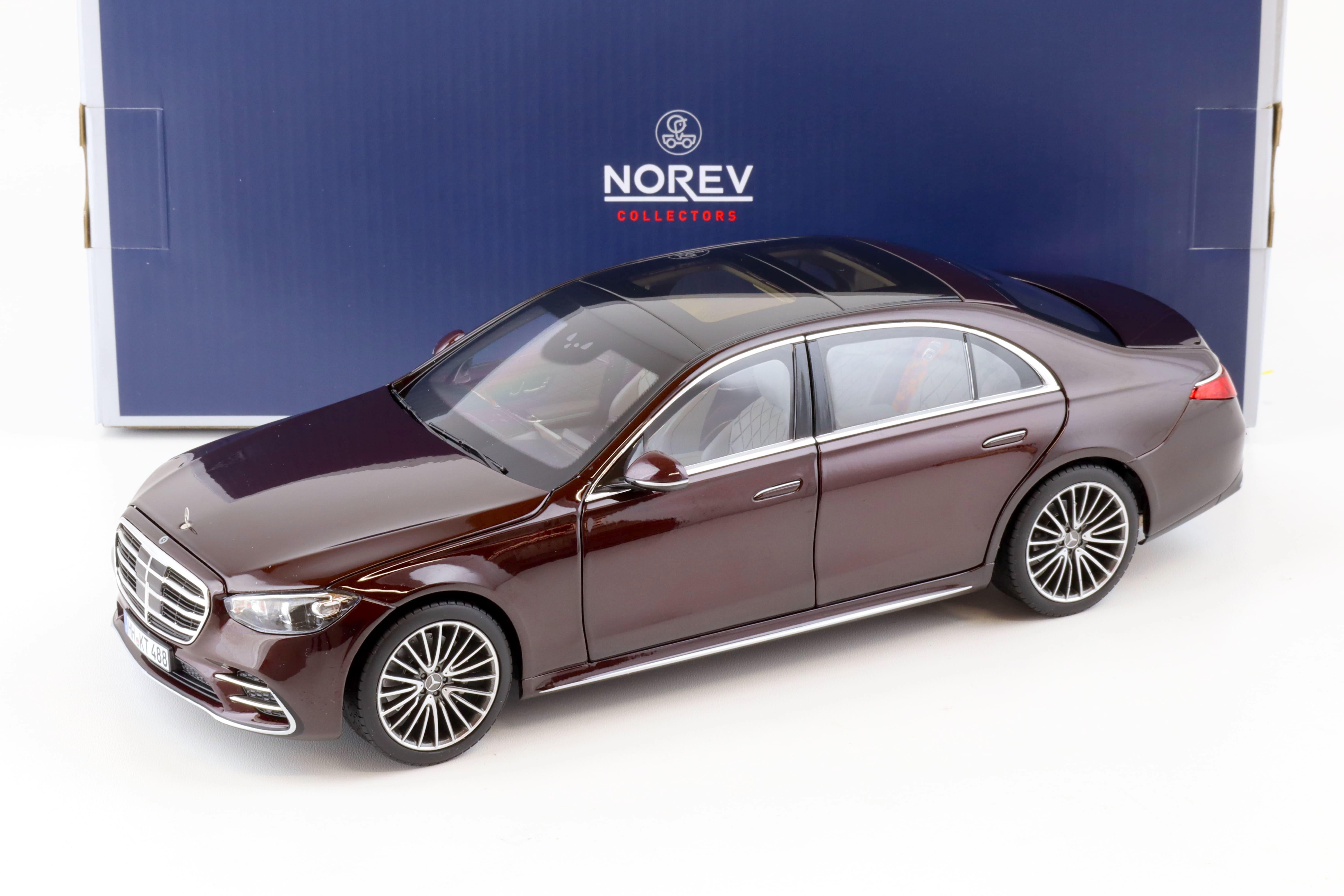 1:18 Norev Mercedes S-Klasse AMG-Line Limousine 2021 dark red metallic 183804