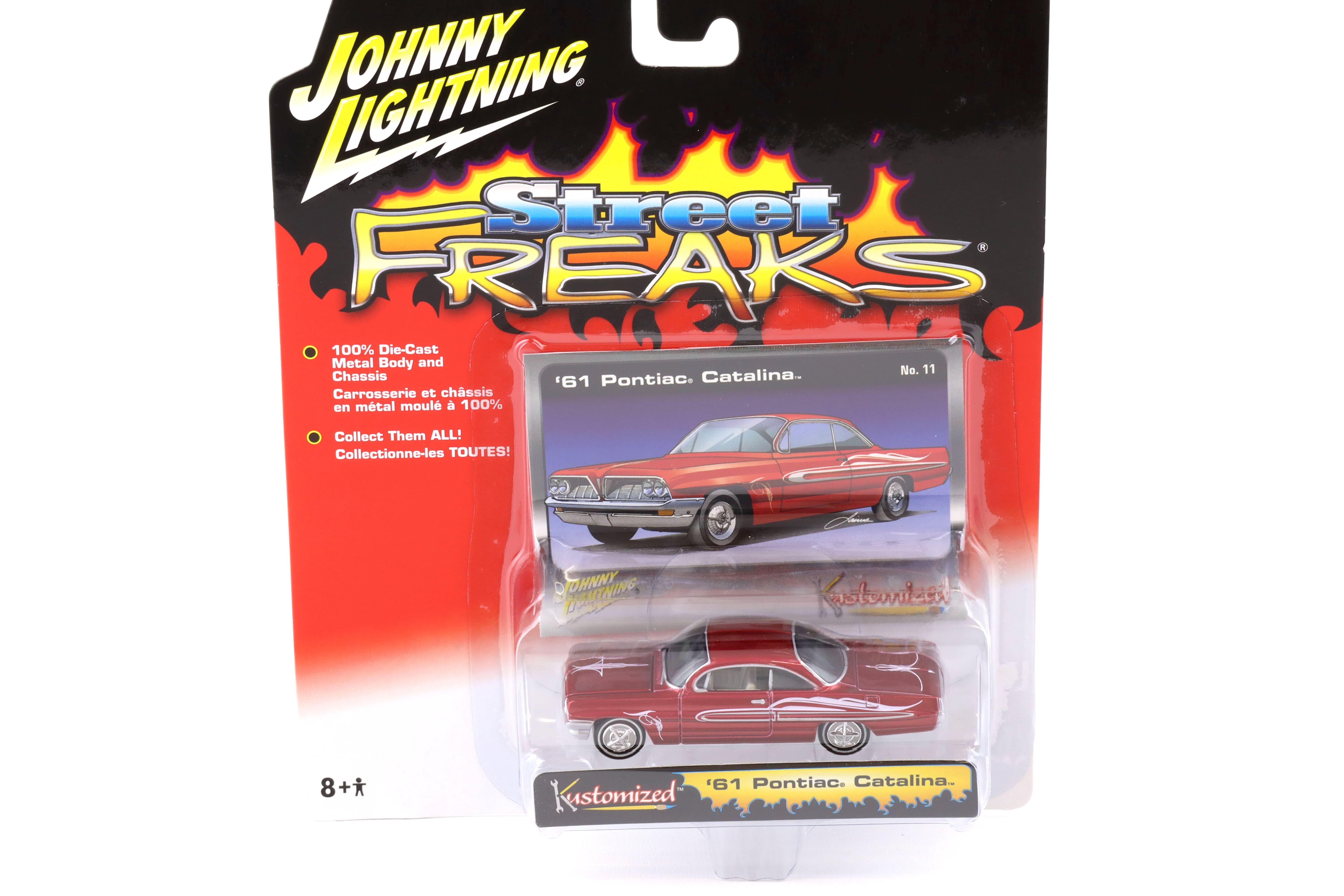 1:64 Johnny Lightning Street Freaks 50301B Kustomized 1961 Pontiac Catalina red